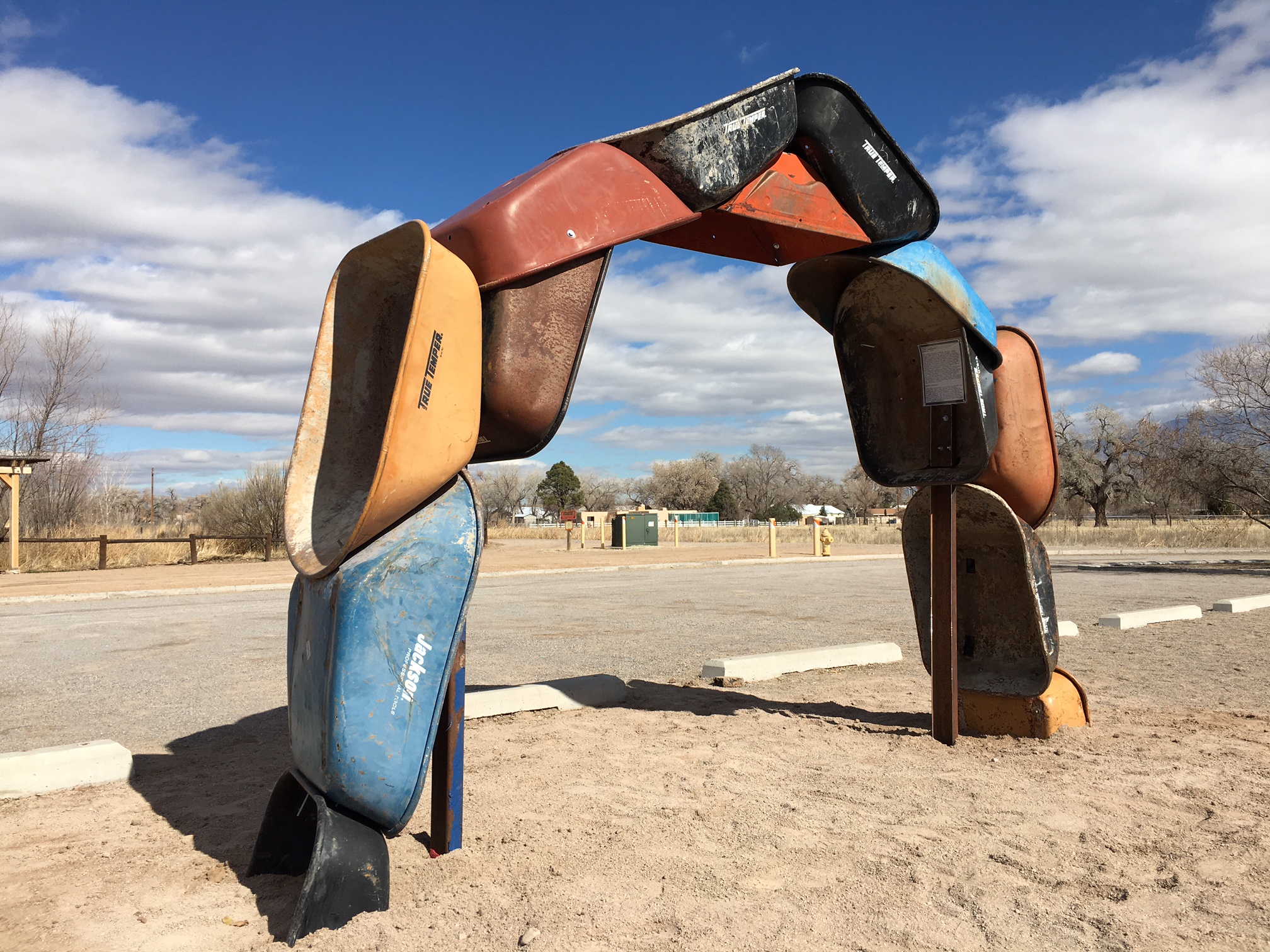 Joshua Willis, "Archbarrow," A Land Art Work, Steel, Photograph taken at the City of Albuquerque Open Space Visitor Center, 2017 