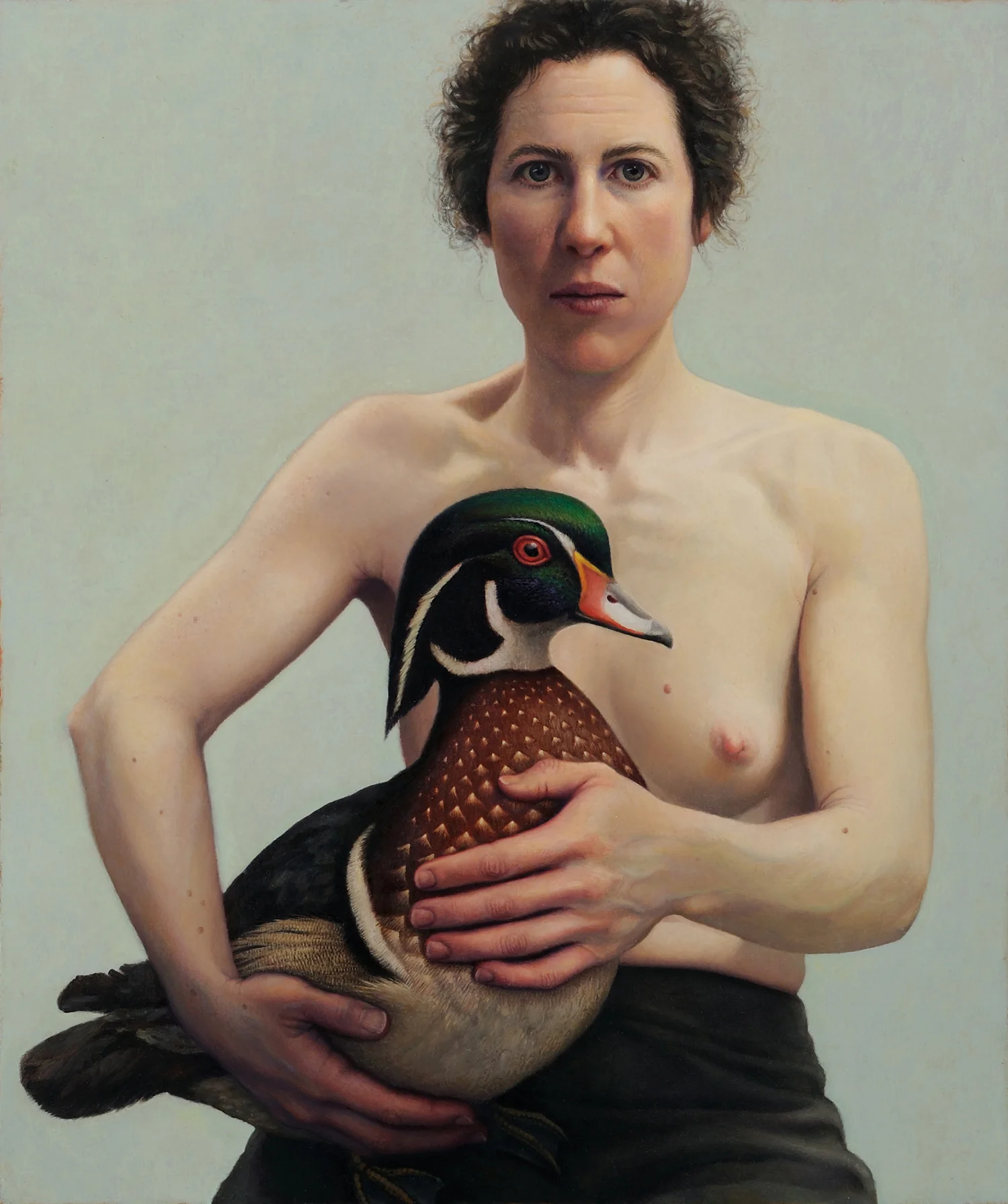 Self Portrait with Giant Wood Duck