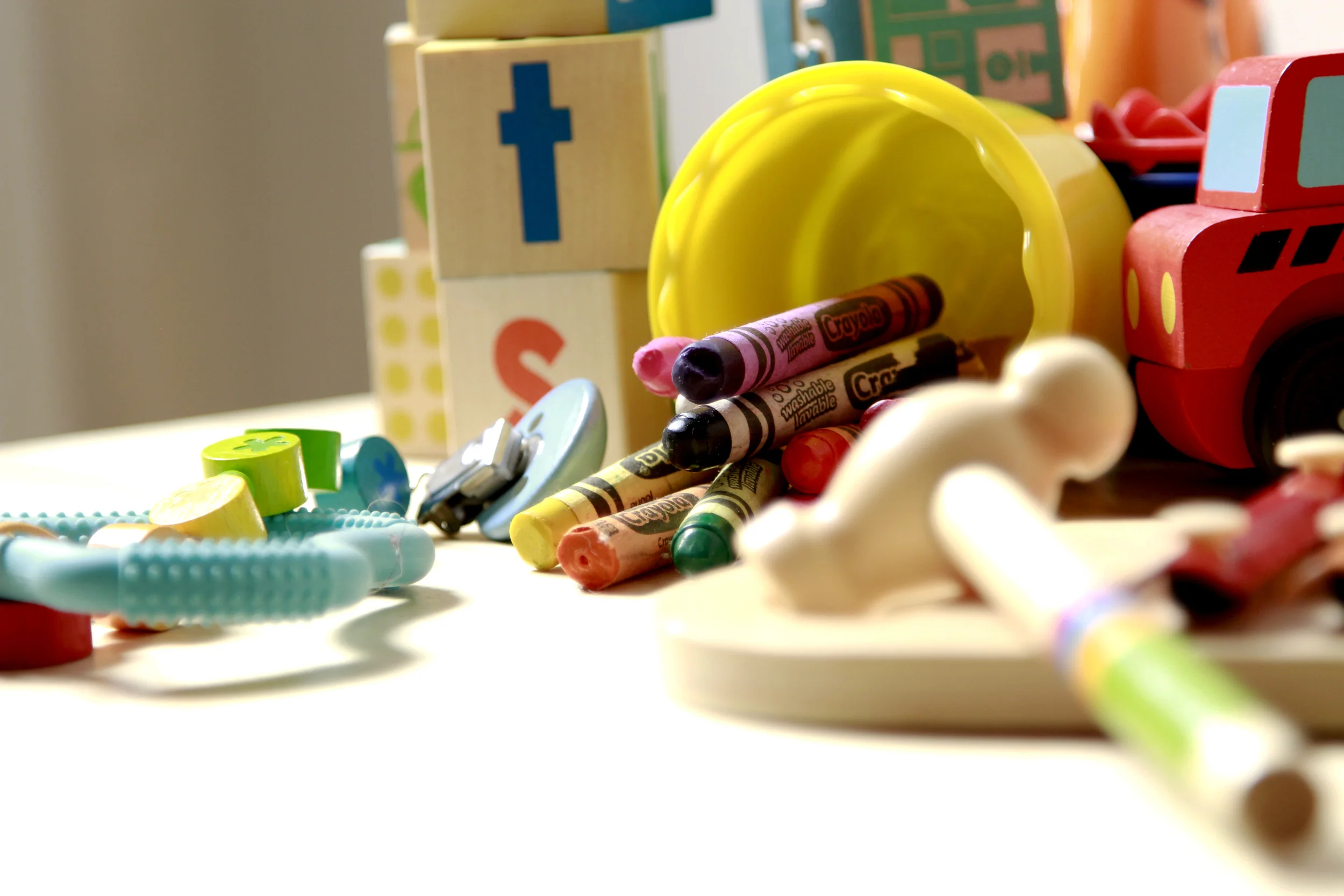 My walls and sanity are thankful that these are washable crayons.