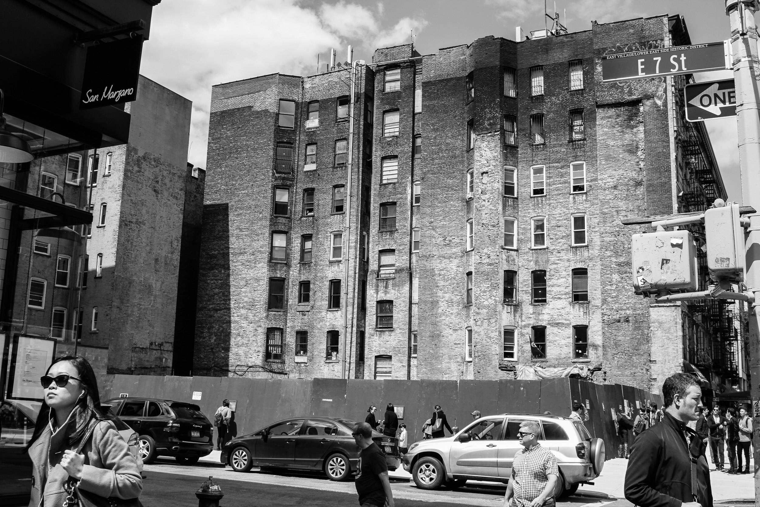 "Life Goes On" ( 2nd Ave/E.7th St. in the East Village, the site where a gas explosion destroyed buildings and killed two people on March 26, 2015 )