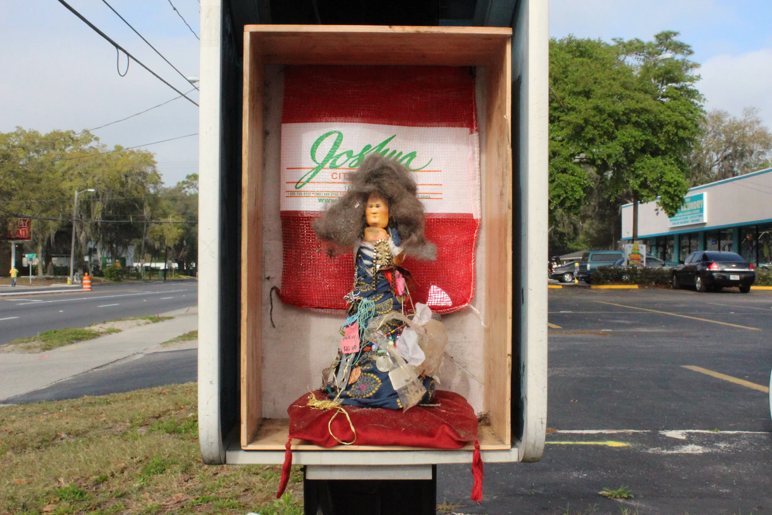 Our Mother of Meat (Payphone Shrine Installed)