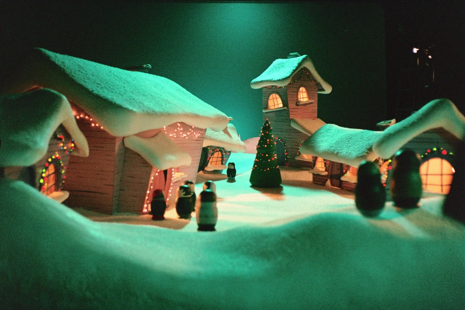 Décor en fausse neige pour LOTTO.