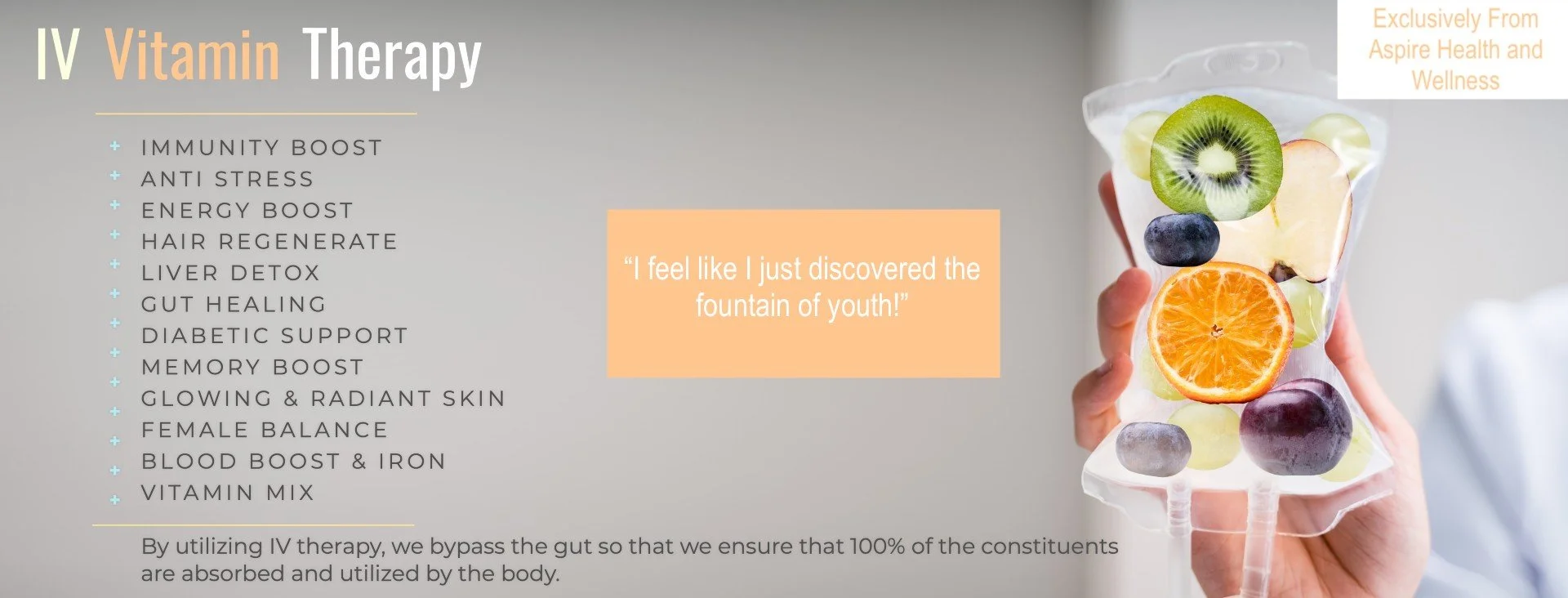 aspire glutathione IV Therapy — Aspire Health and Wellness