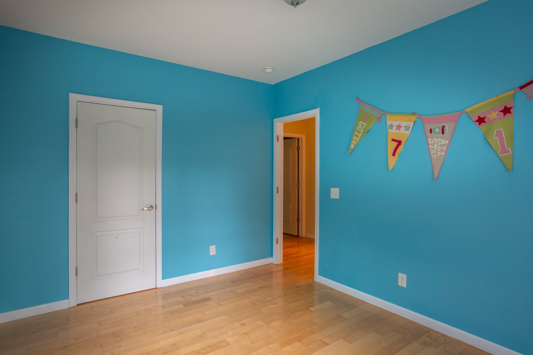 powder blue painted walls 