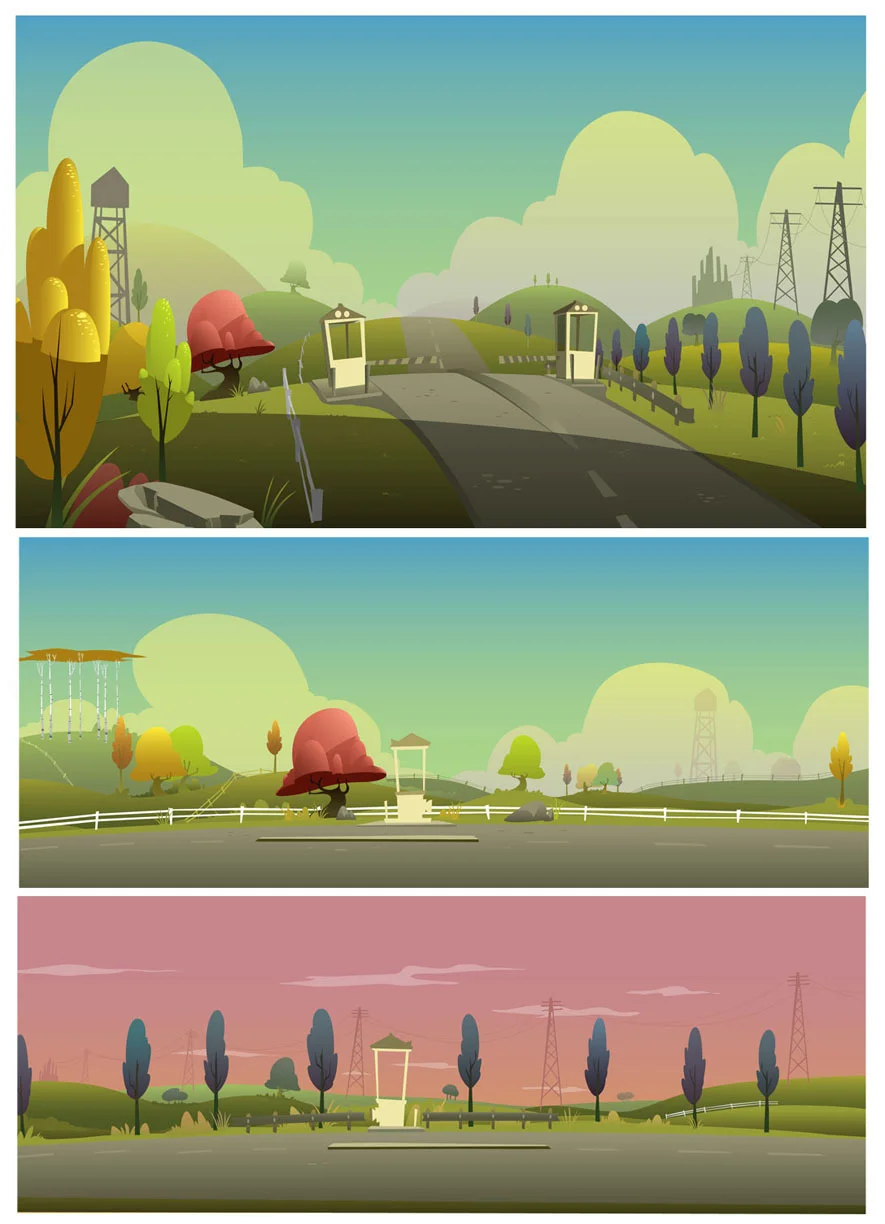 TOLLBOOTH | Reel FX | Concept designs for an original concept about two dueling tollbooth conductors. Sadly, the project never saw the light of day.