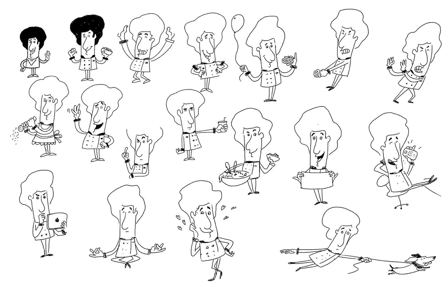 HUBBLY BUBBLY | Character Designs for Orlando-based Falafell Shop 'Hubbly Bubbly'