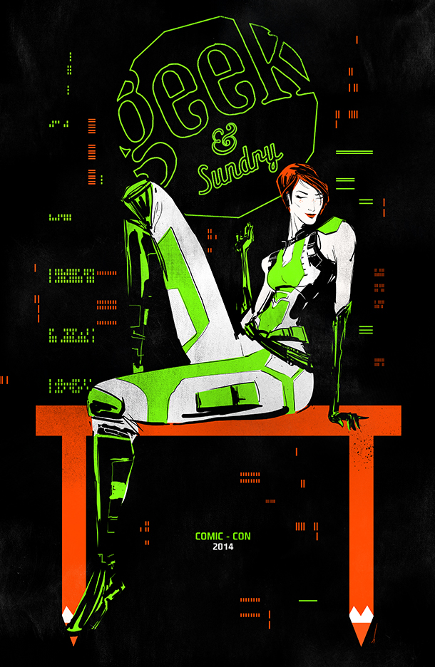  'Geek &amp; Sundry'&nbsp;Comic Con 2014 Limited Edition Poster Illustration and Design 