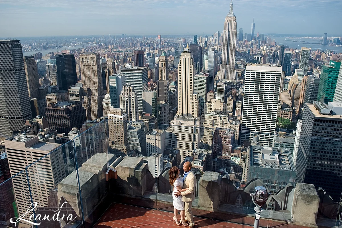 Top of the Rock NYC Engagement Session. Photography by Leandra_0052.jpg