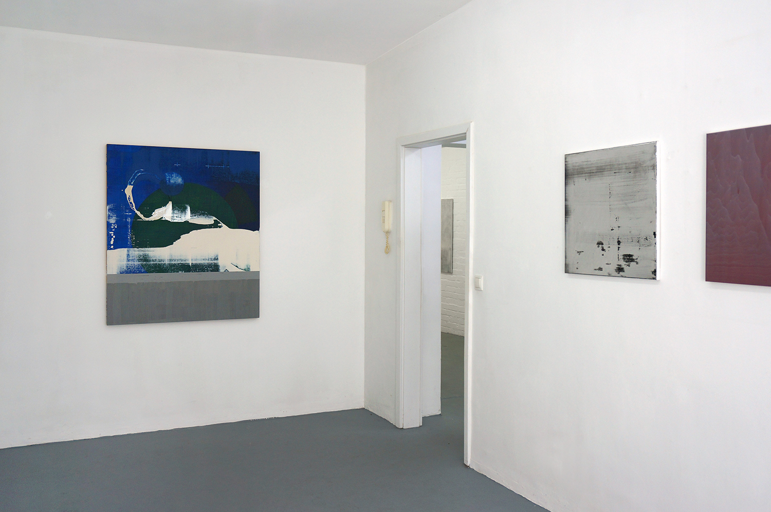 Exhibition Man Man Mann Malerei , SHI FANG Fine Art, Düsseldorf DE, 2015 (on the right: Michael Krupp)