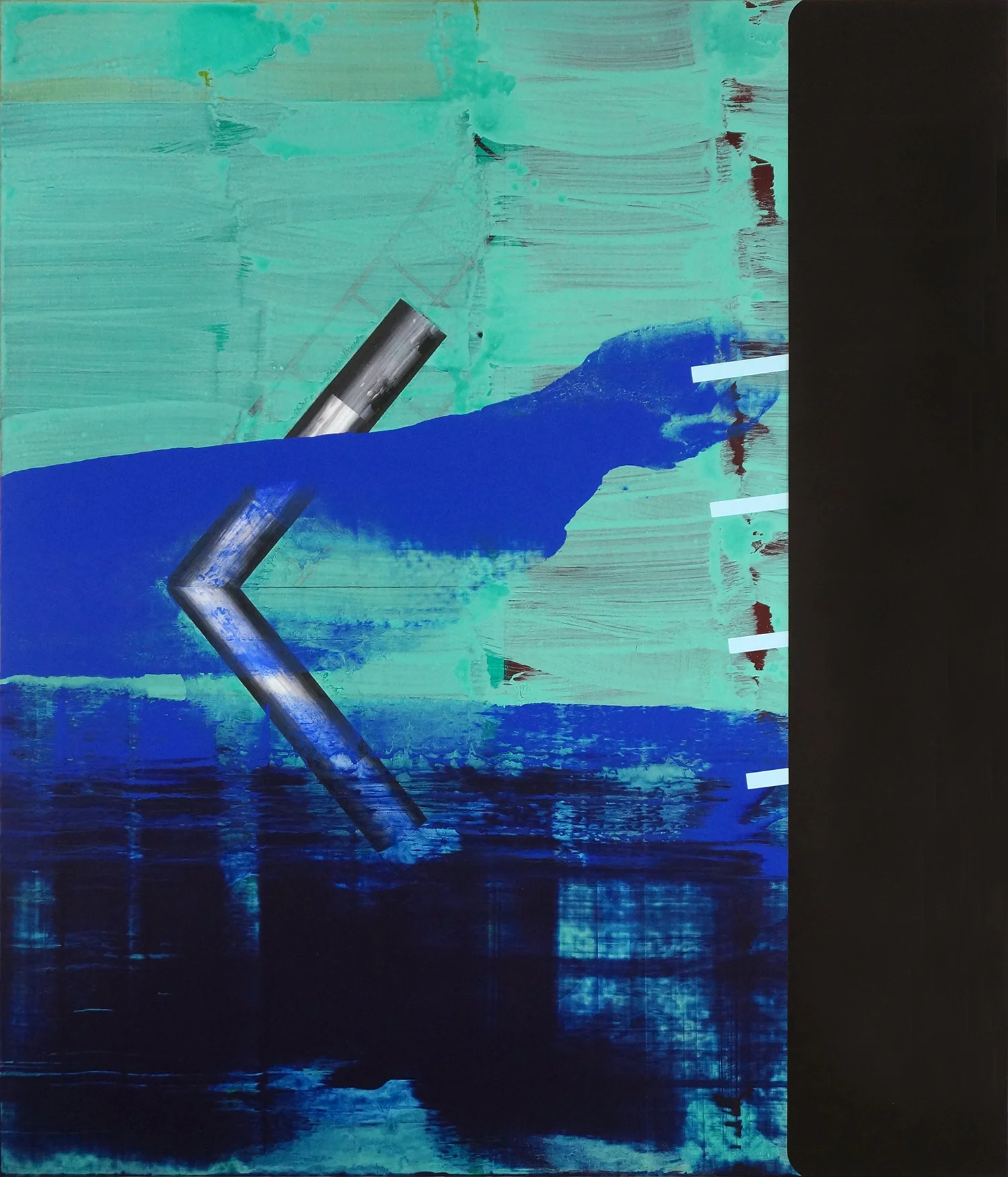 Schwarz zu Blau | 2015 | 120 x 102,5 cm | acrylic on masonite