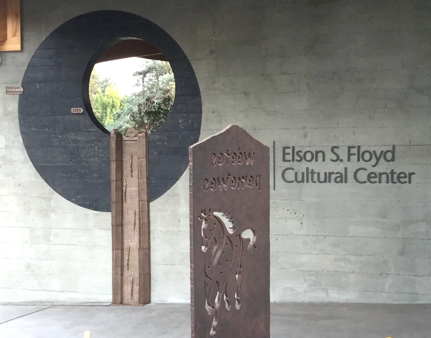 WSU Elson S. Floyd Cultural Center Entry Panel and Hesutin Waterfall