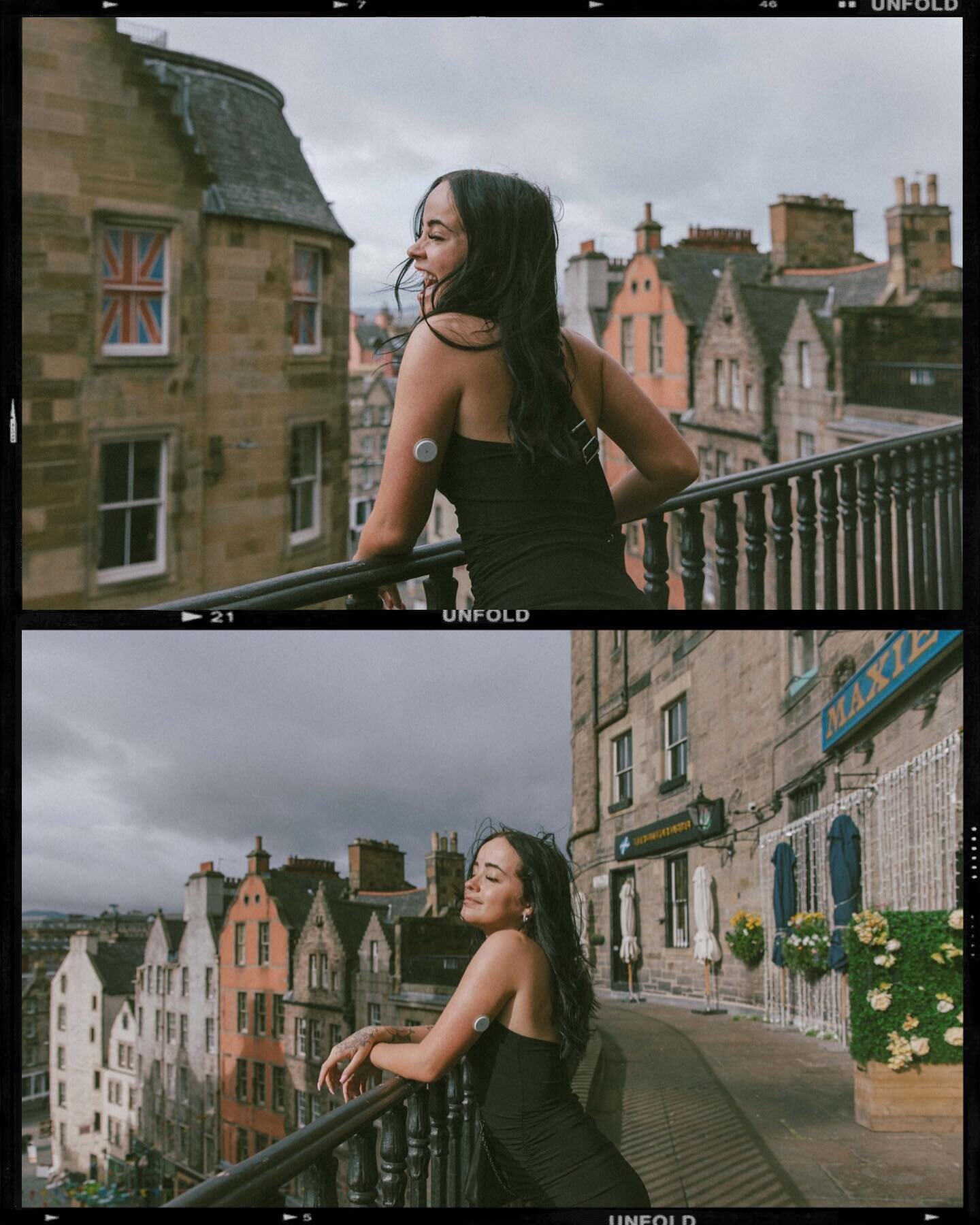 I&rsquo;m obsessed with Edinburgh. The cutest streets and shops and cafes and people and the stunning architecture. Probably gonna be my new home away from home. 🤩 Pictured is the beautiful @chloearthurrr 
:
:
:
:
#wanderlustphotographer
#edinburghp