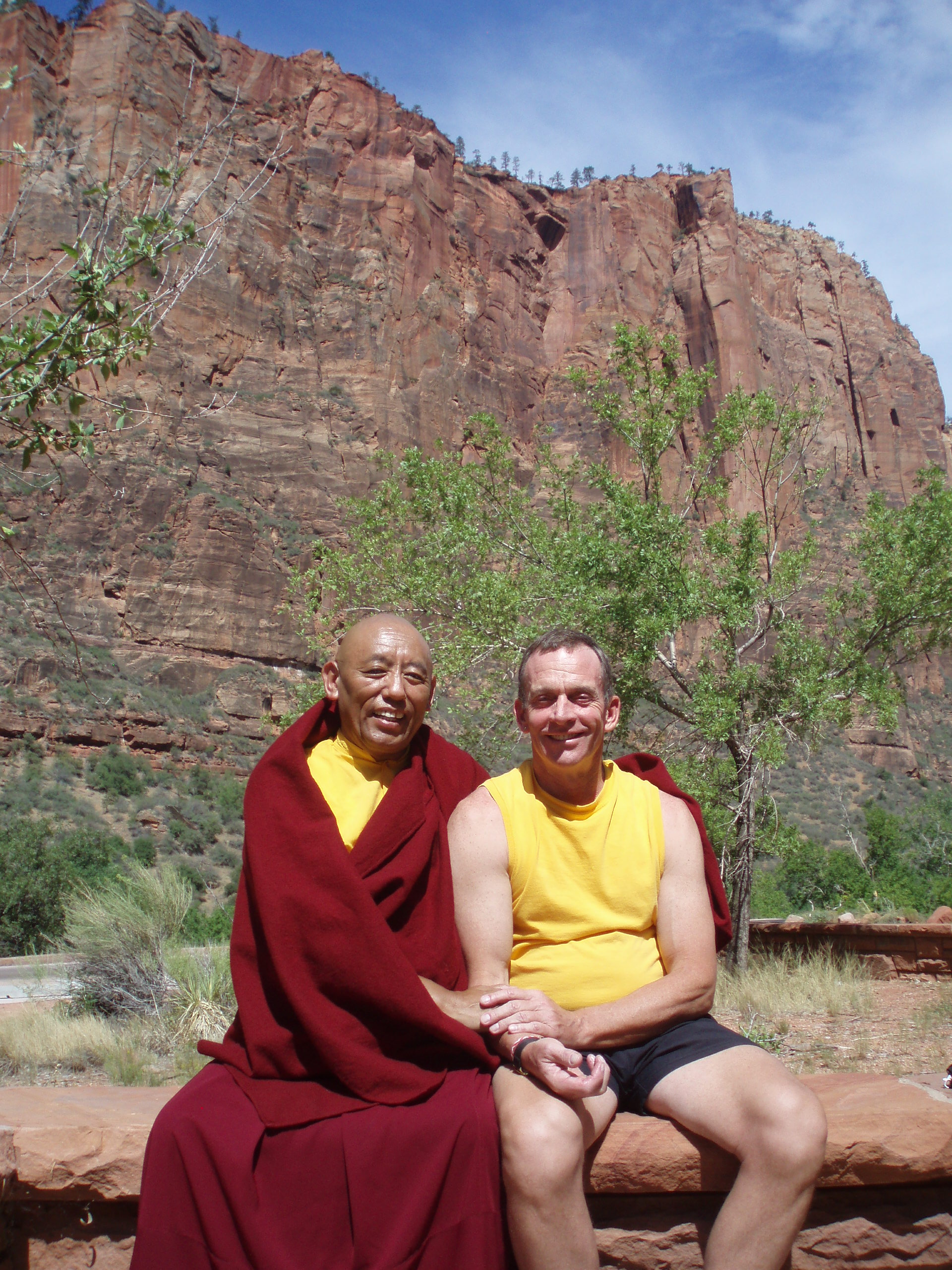 With Lama Samten in Zion National Park, Utah