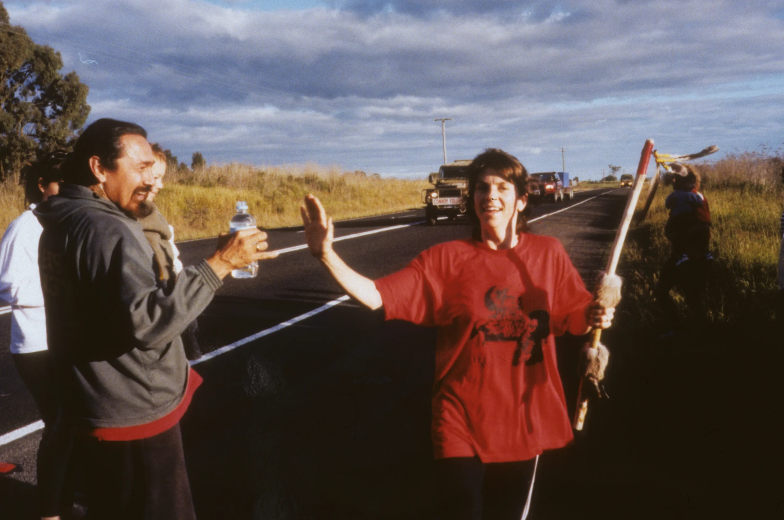  Sue carrying the Eagle feather staff