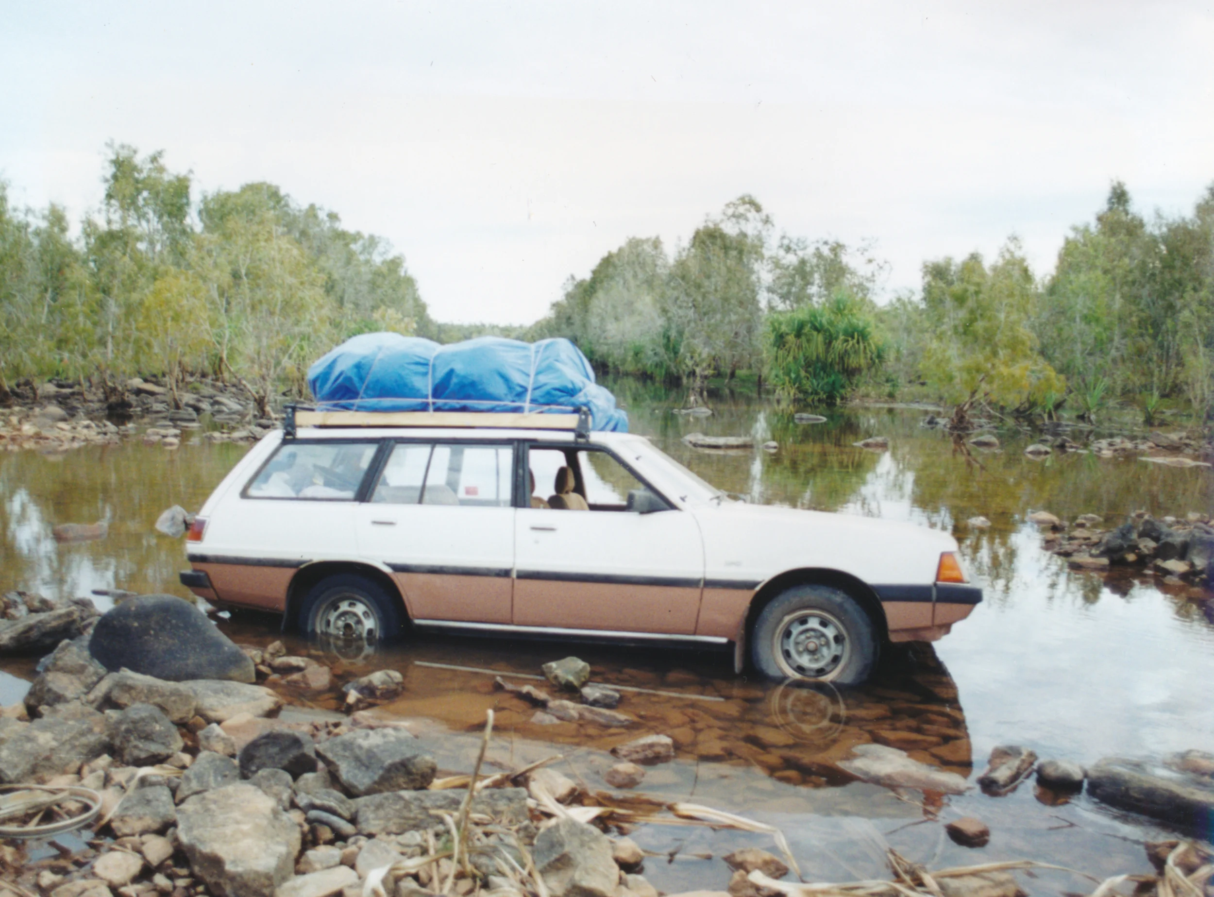  My car stuck in the Calvert river