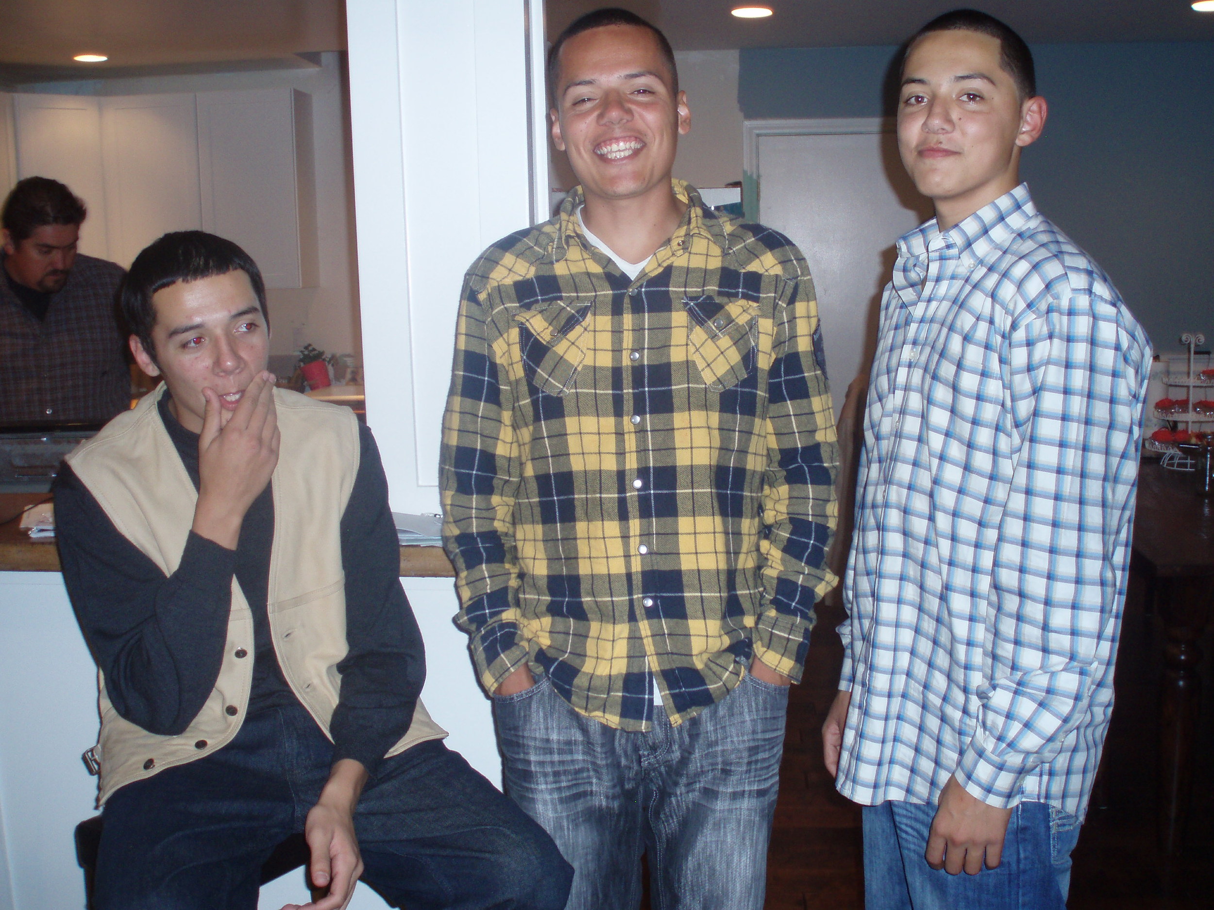 My brothers Manuel & Jesus w/ myself in the middle