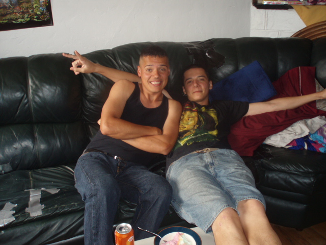 With my brother, Mannie