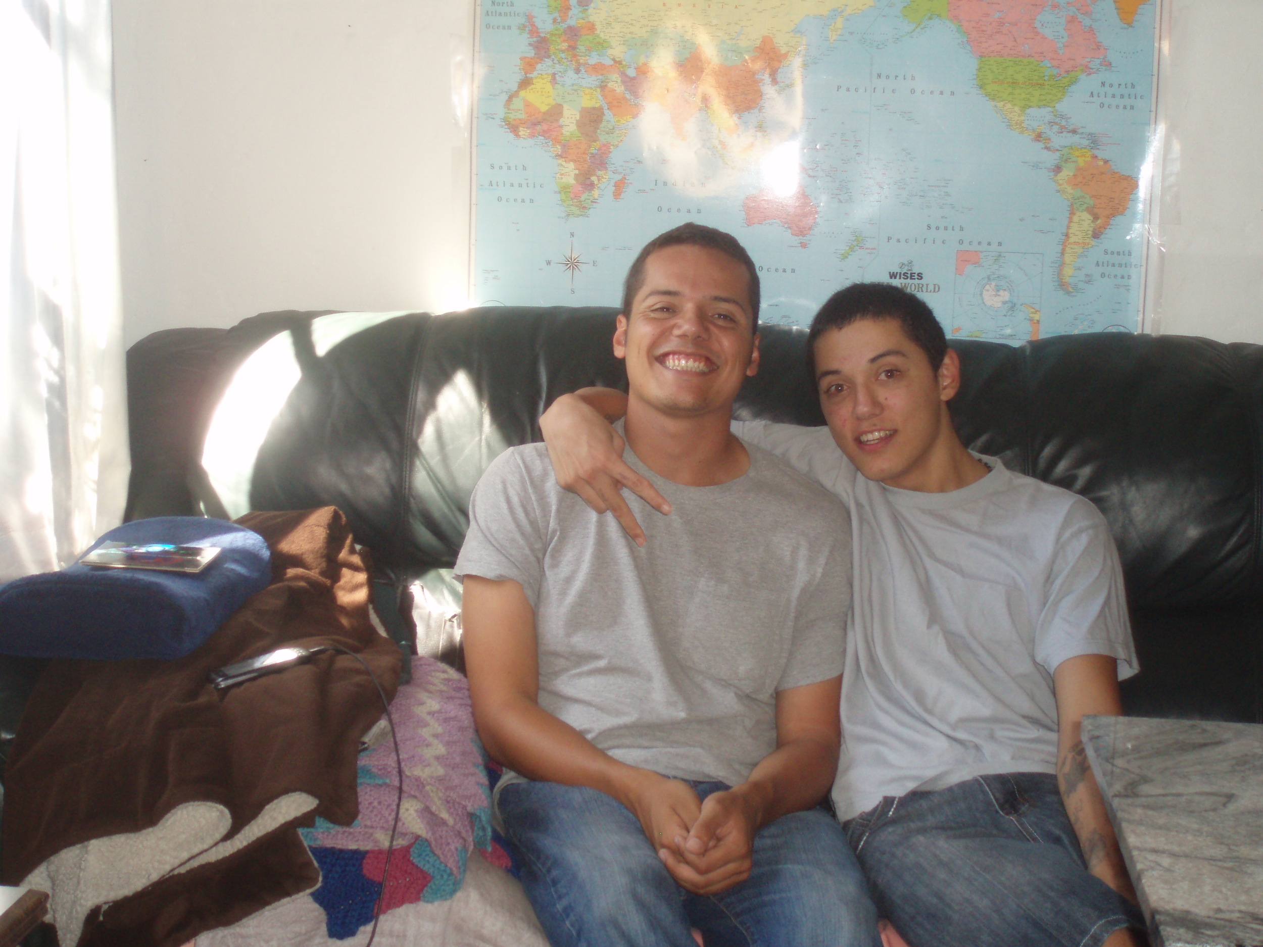  Jesus (R) with his brother Miguel. Photo taken 3 days ago
