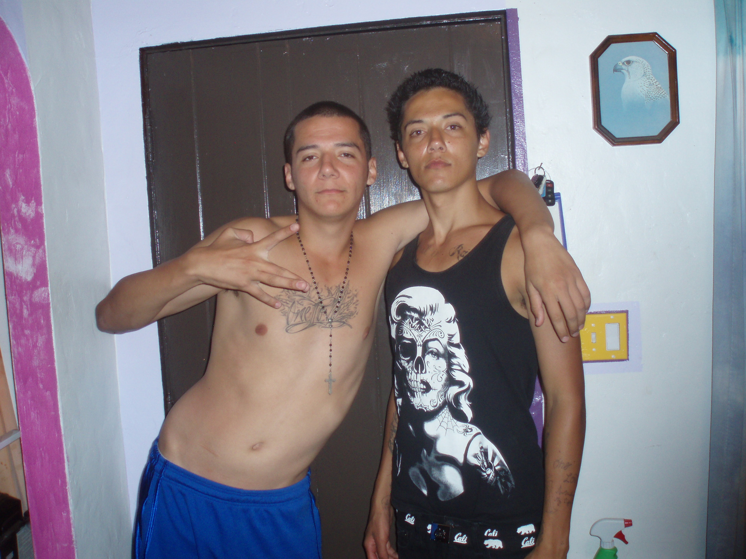  Jesus (R) with brother Mannie