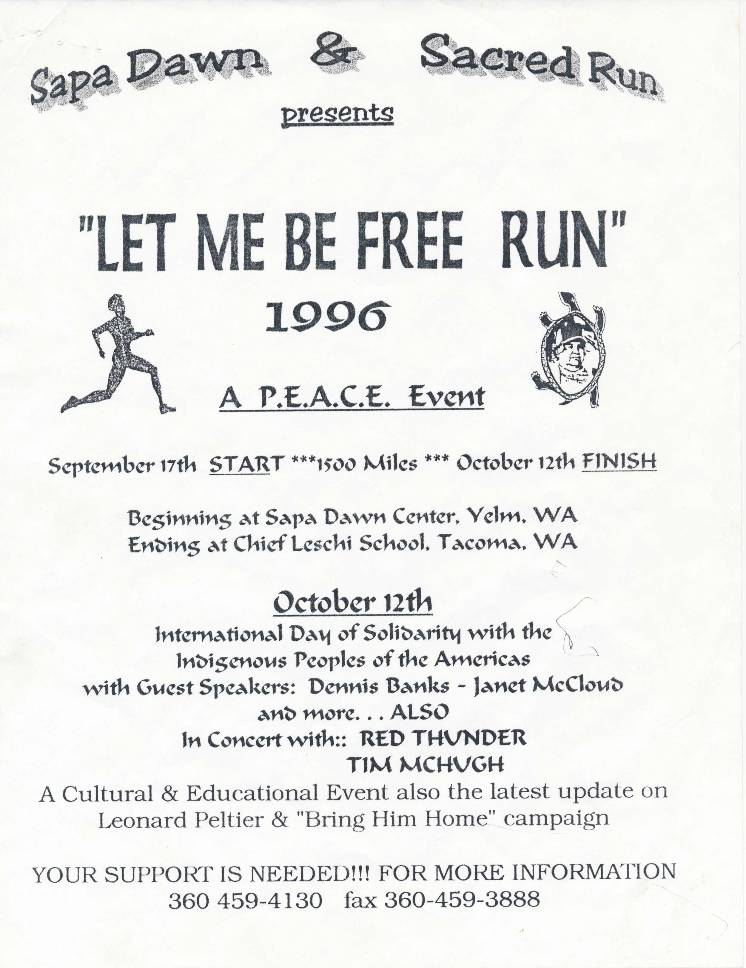  Original flyer for the Run