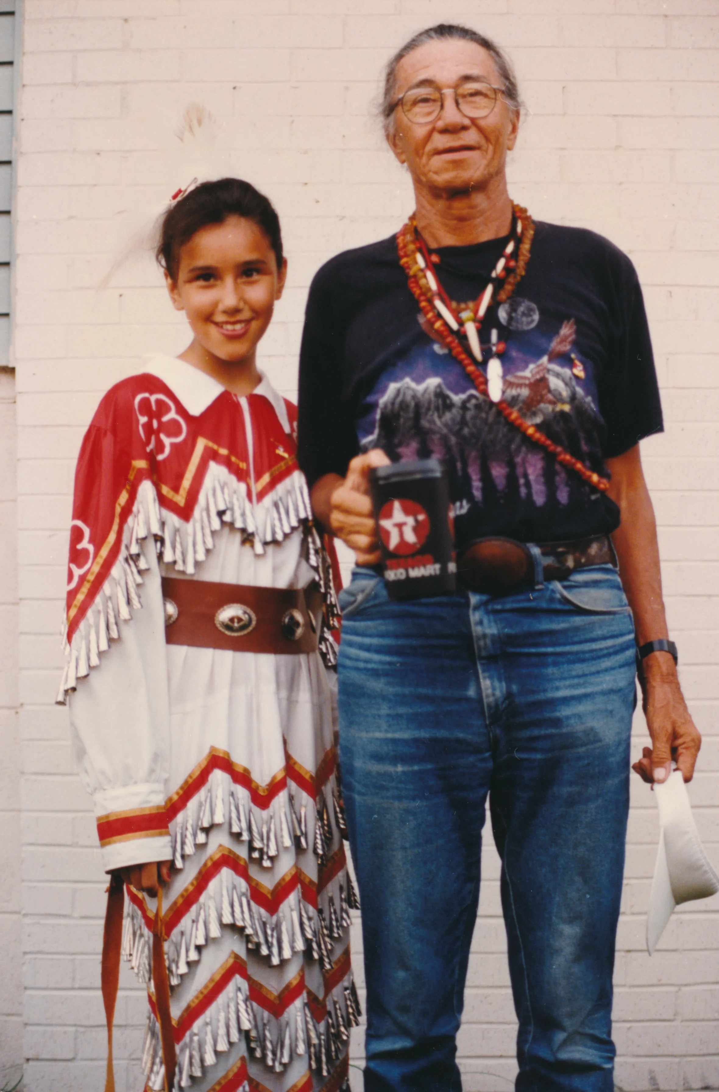  Emmitt, the oldest runner, with his daughter, Annie