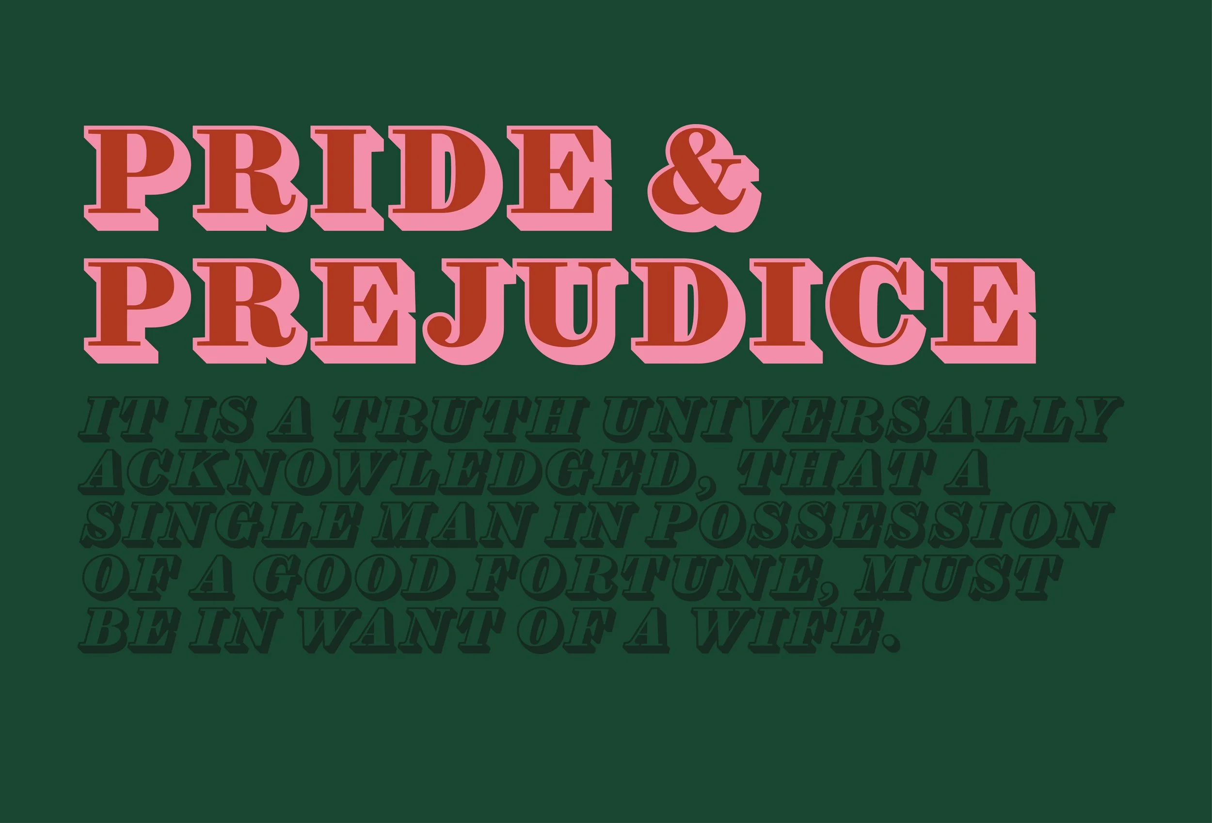 Colorful layered display type set in Great Western, deck set in Great Western Italic.