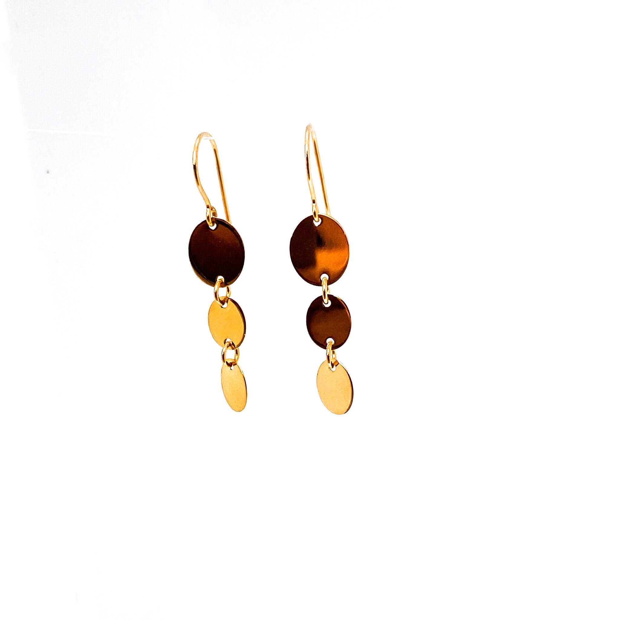 Disk Drop Earrings 