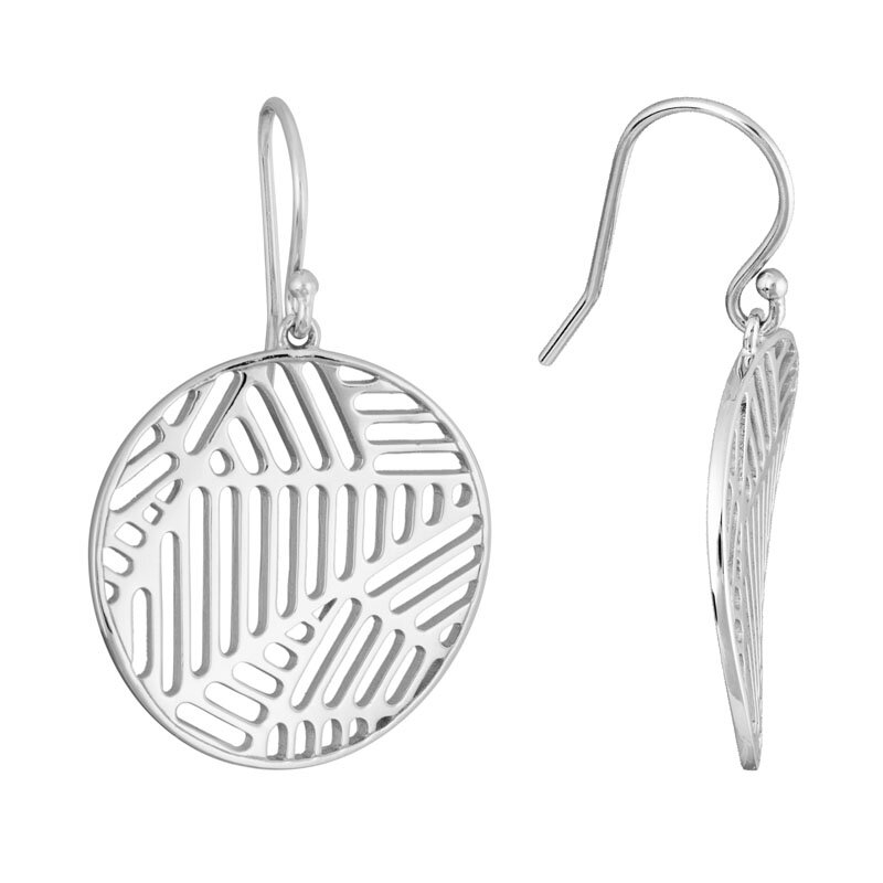 Geometric Round Drop Earrings 