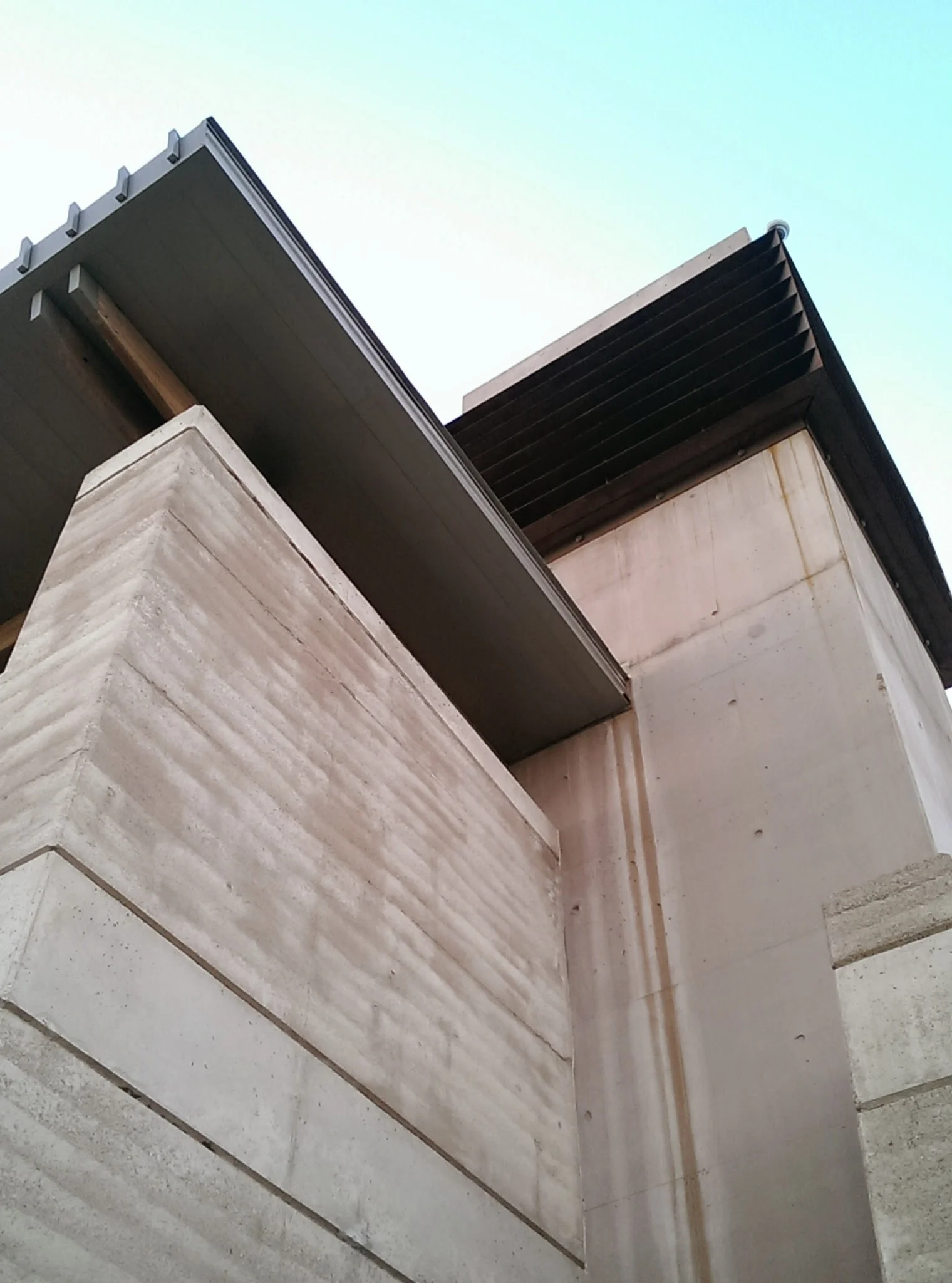 Cooling tower and rammed earth walls at the Springs Preserve 