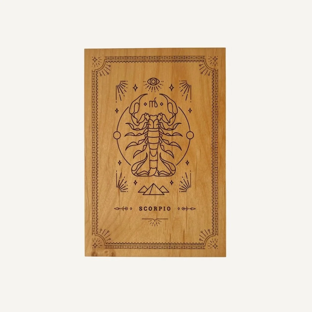Scorpio | Real Wood Card