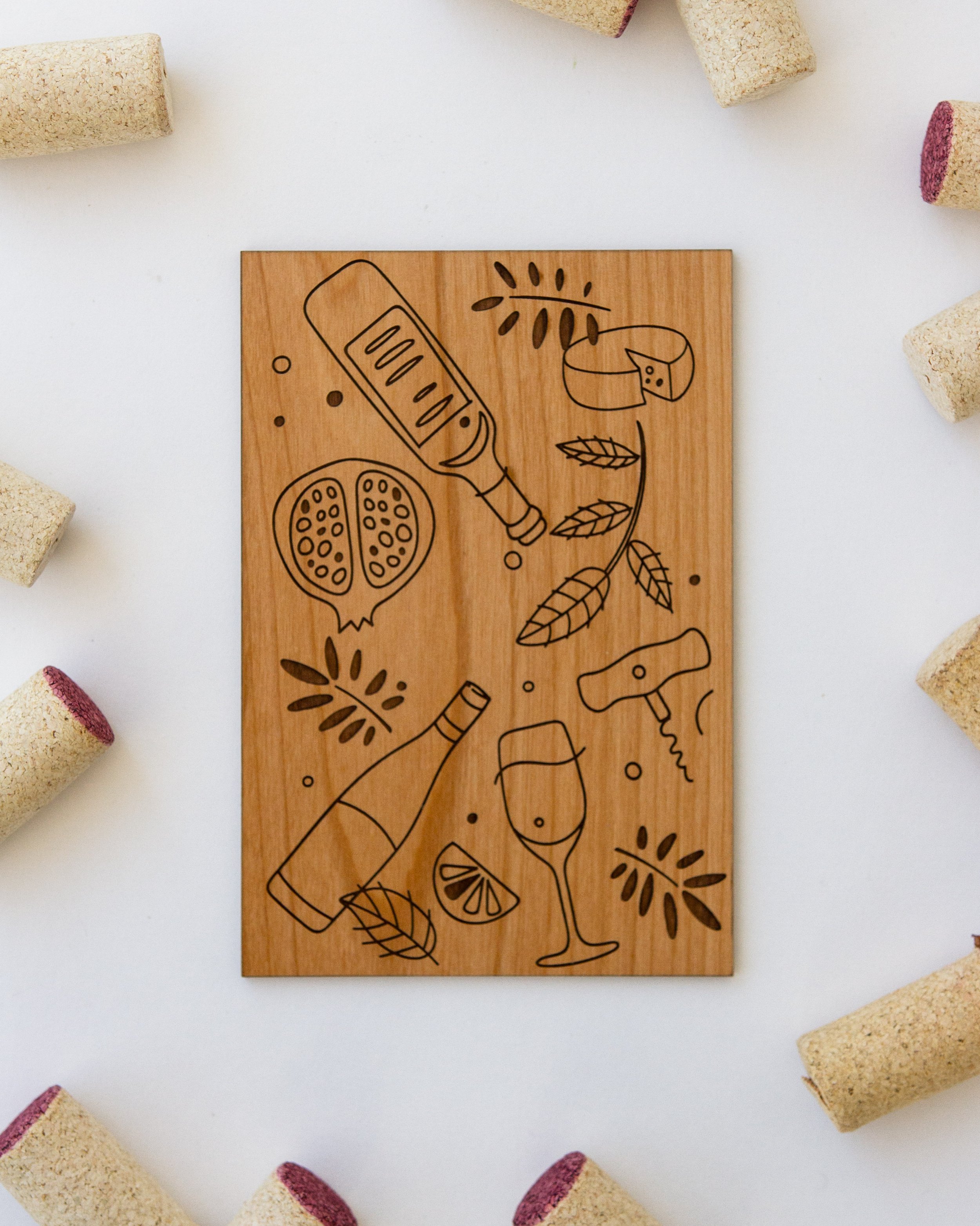Flying Pig | Wood Greeting Card
