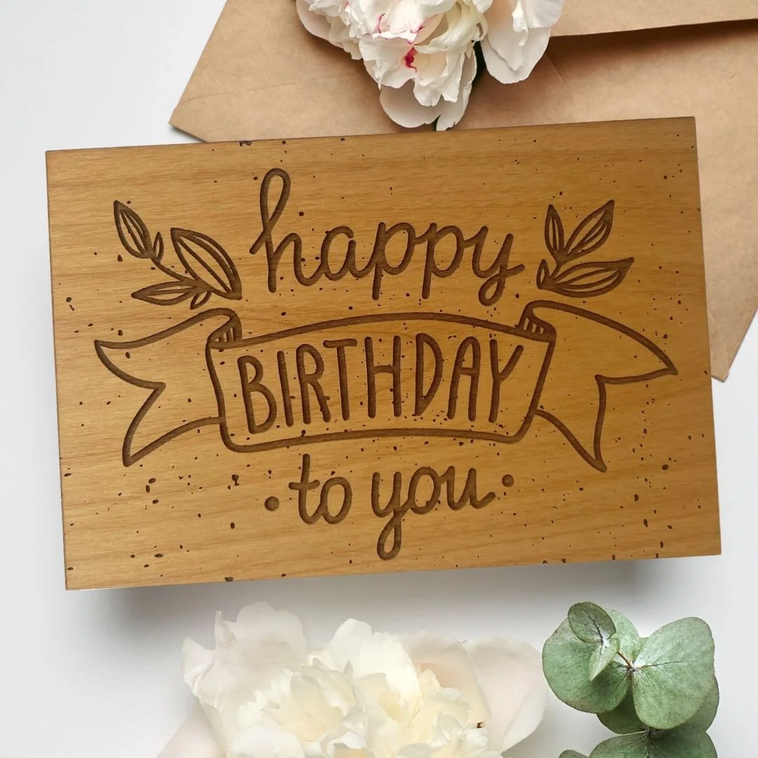 Happy Birthday to You | Wood Greeting Card — Lucca