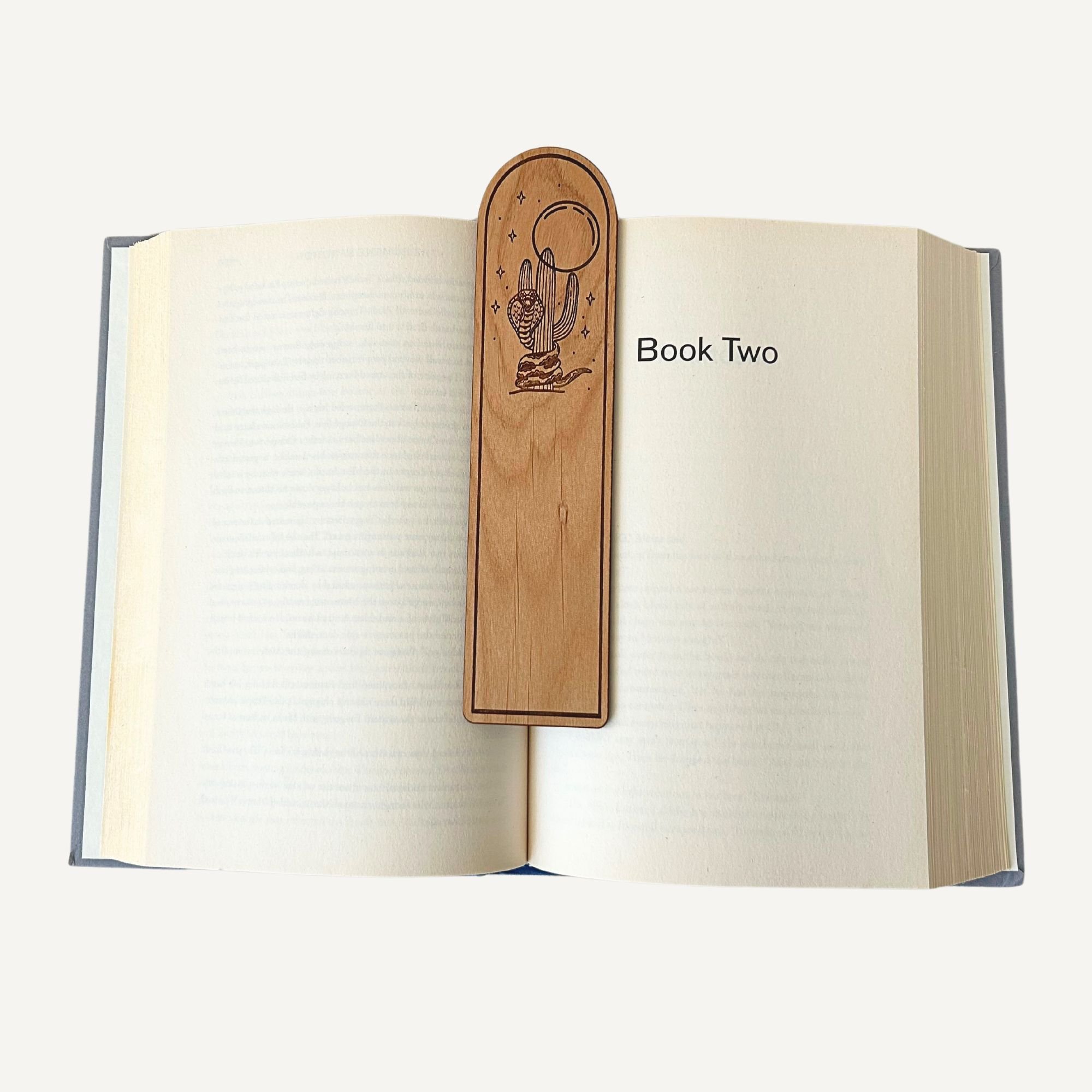 Cactus Python | Wood Bookmark — Lucca