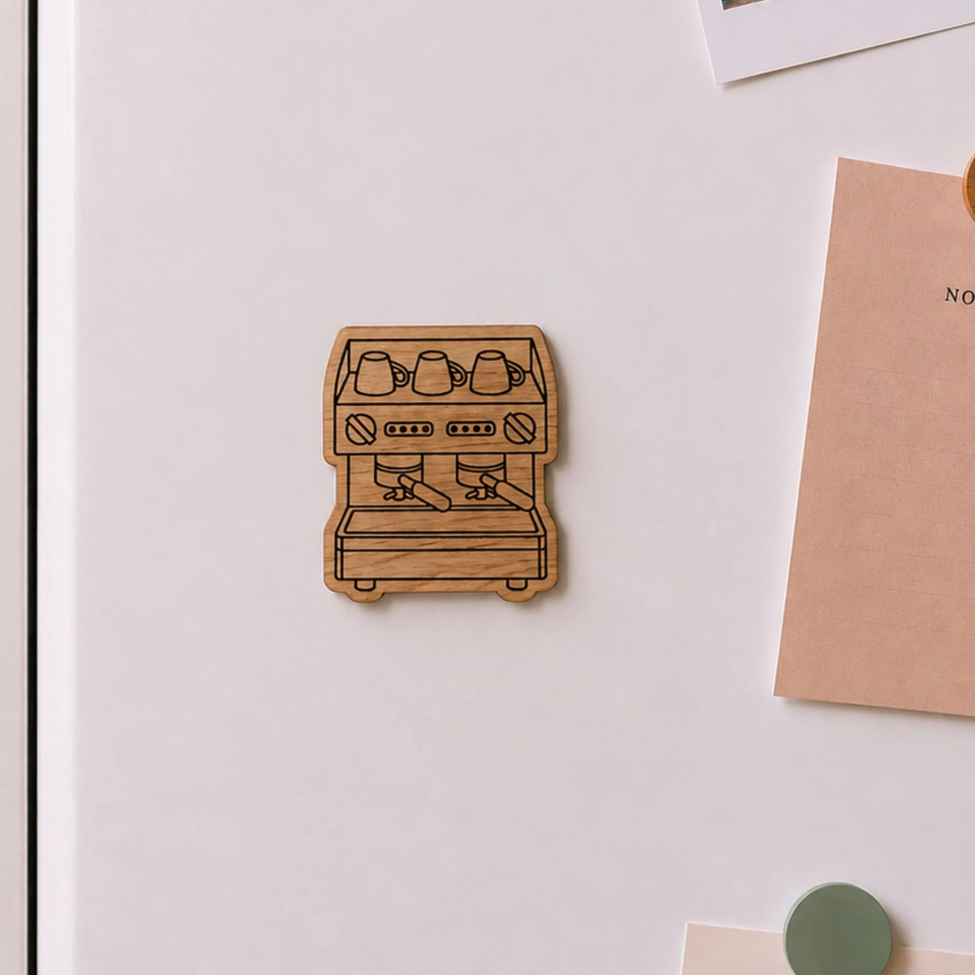 Espresso Machine | Wood Magnet | Stationary Lover Gift