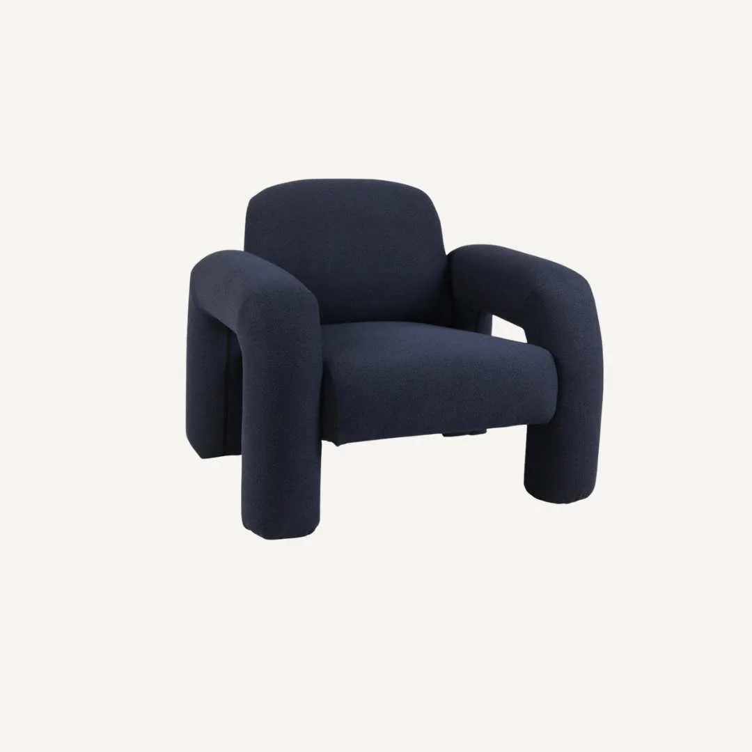 Blue Chenille Armchair (Pickup Only)