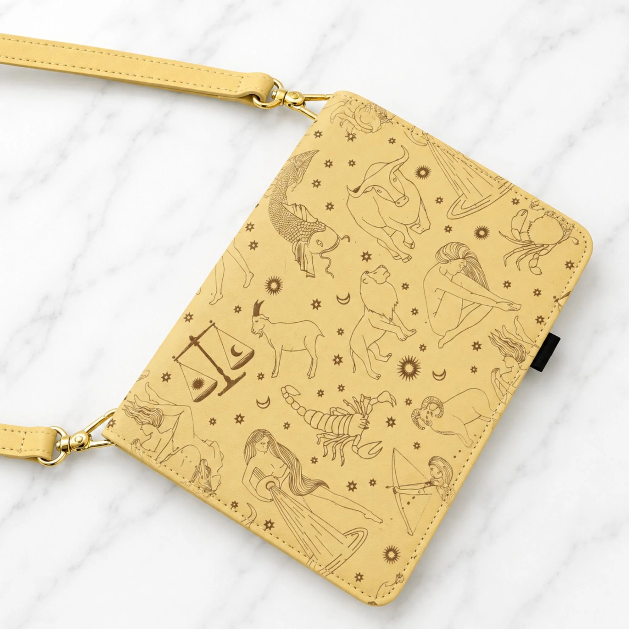 ZODIAC | The Kindle Purse | Engraved Faux Leather | Crossbody E-Reader Case