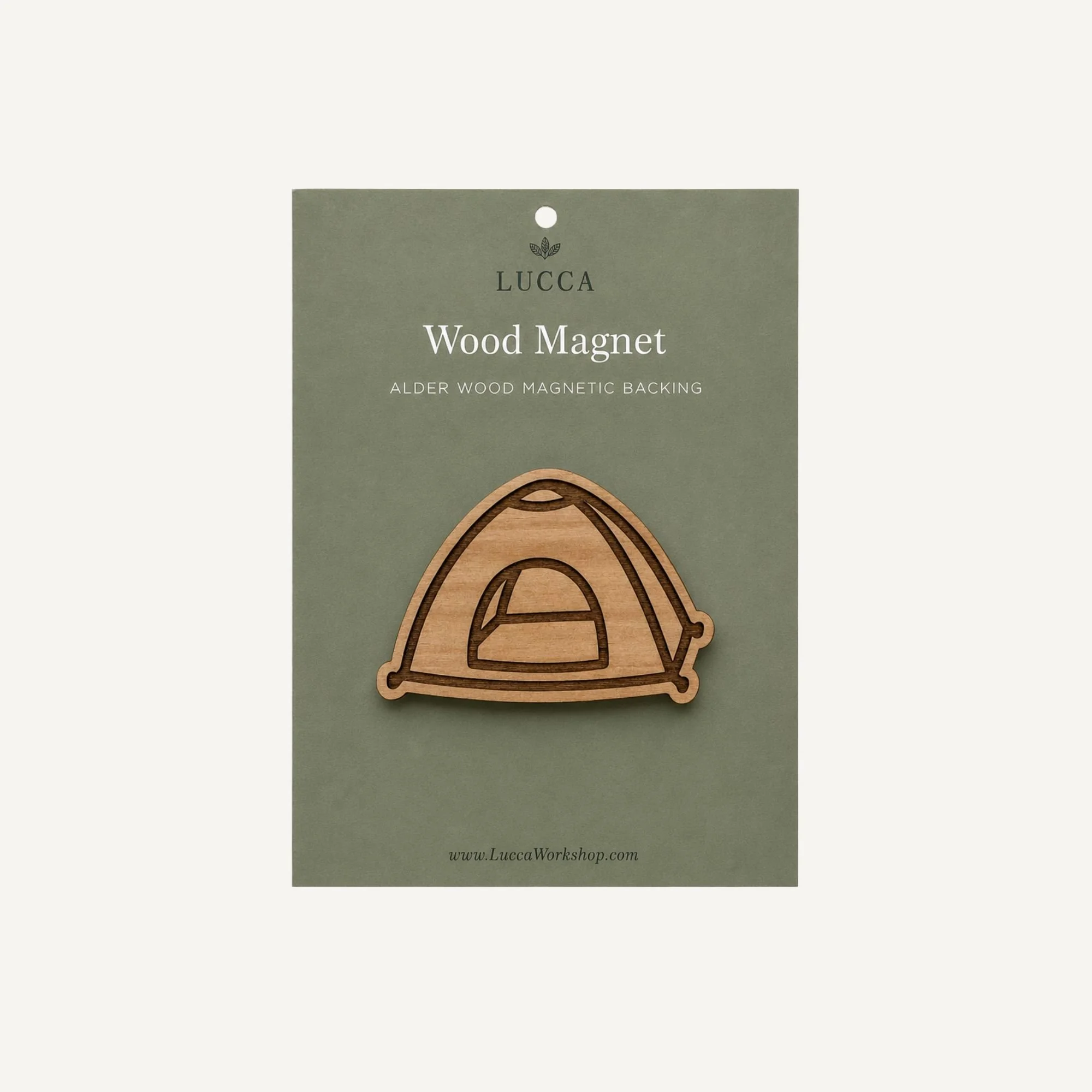 Camping Tent | Wood Magnet | Stationary Lover Gift