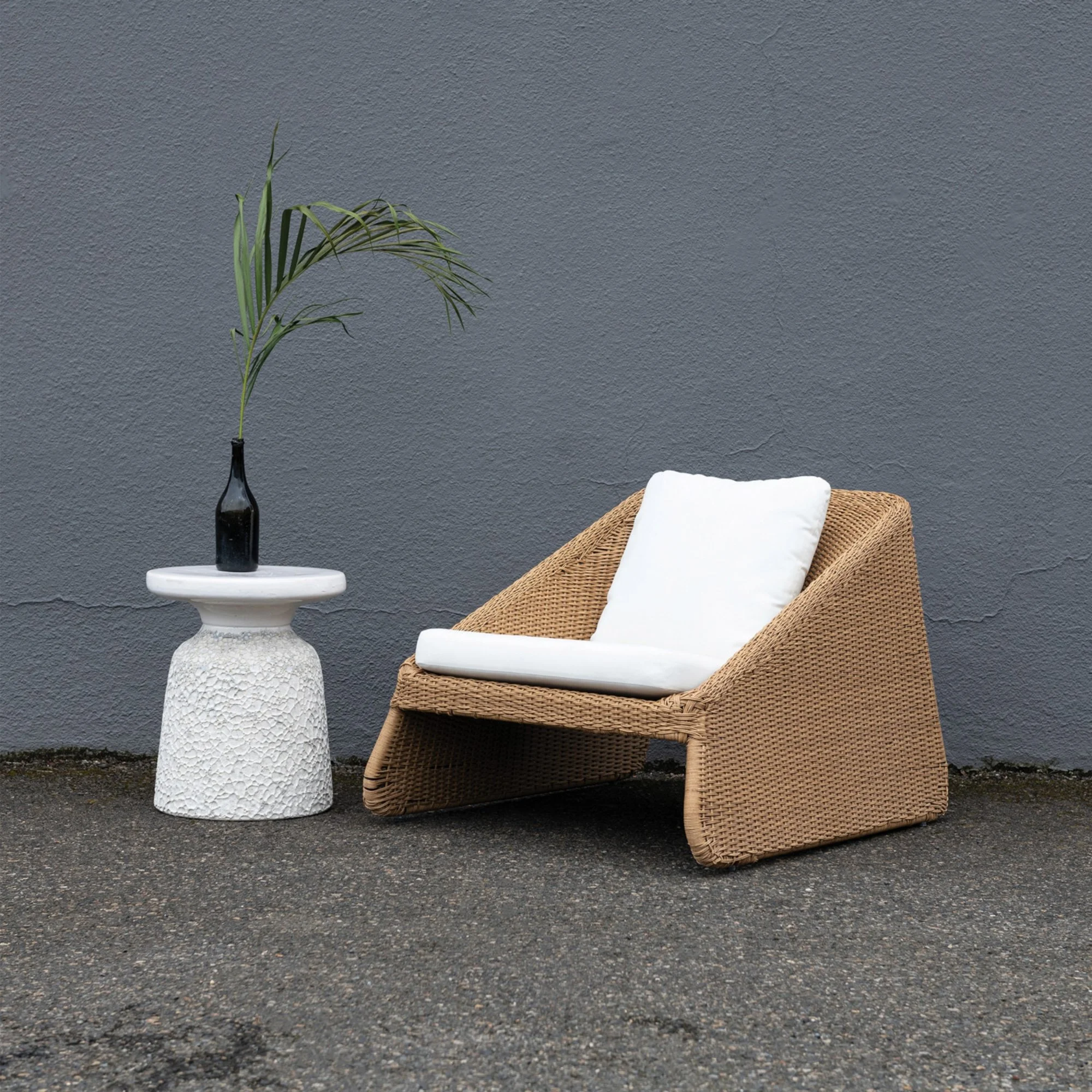 Polymer Wicker and Metal Chair with Cushions (Pickup Only)