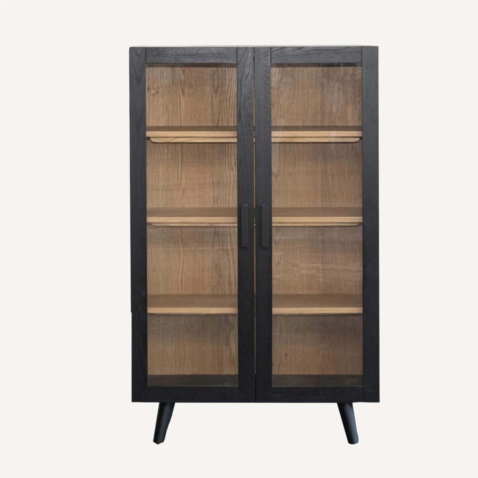 Oak and Glass Cabinet (Pickup Only)
