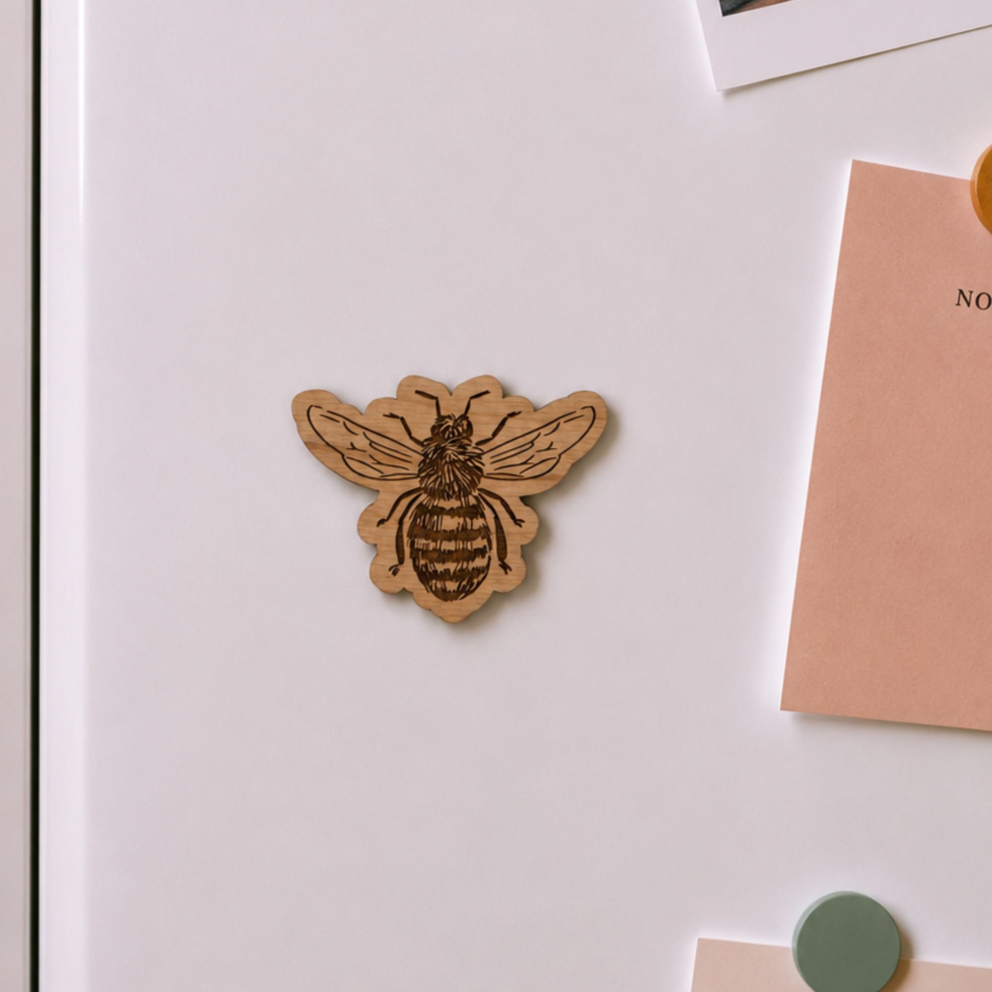 Honey Bee | Wood Magnet | Stationary Lover Gift