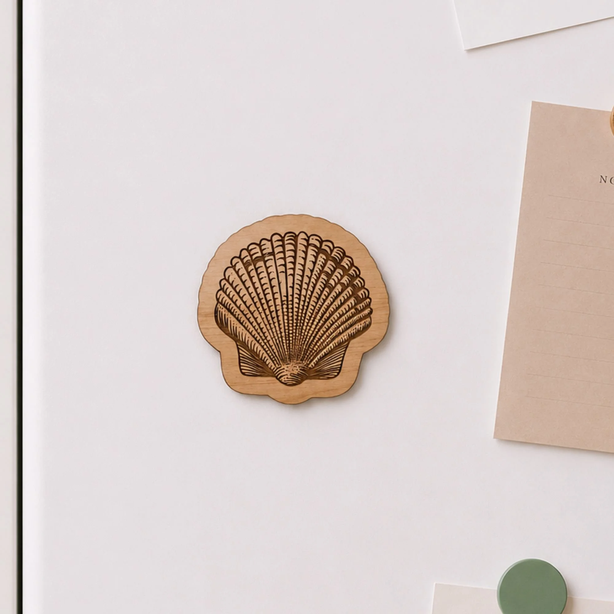 Shell | Wood Magnet | Stationary Lover Gift