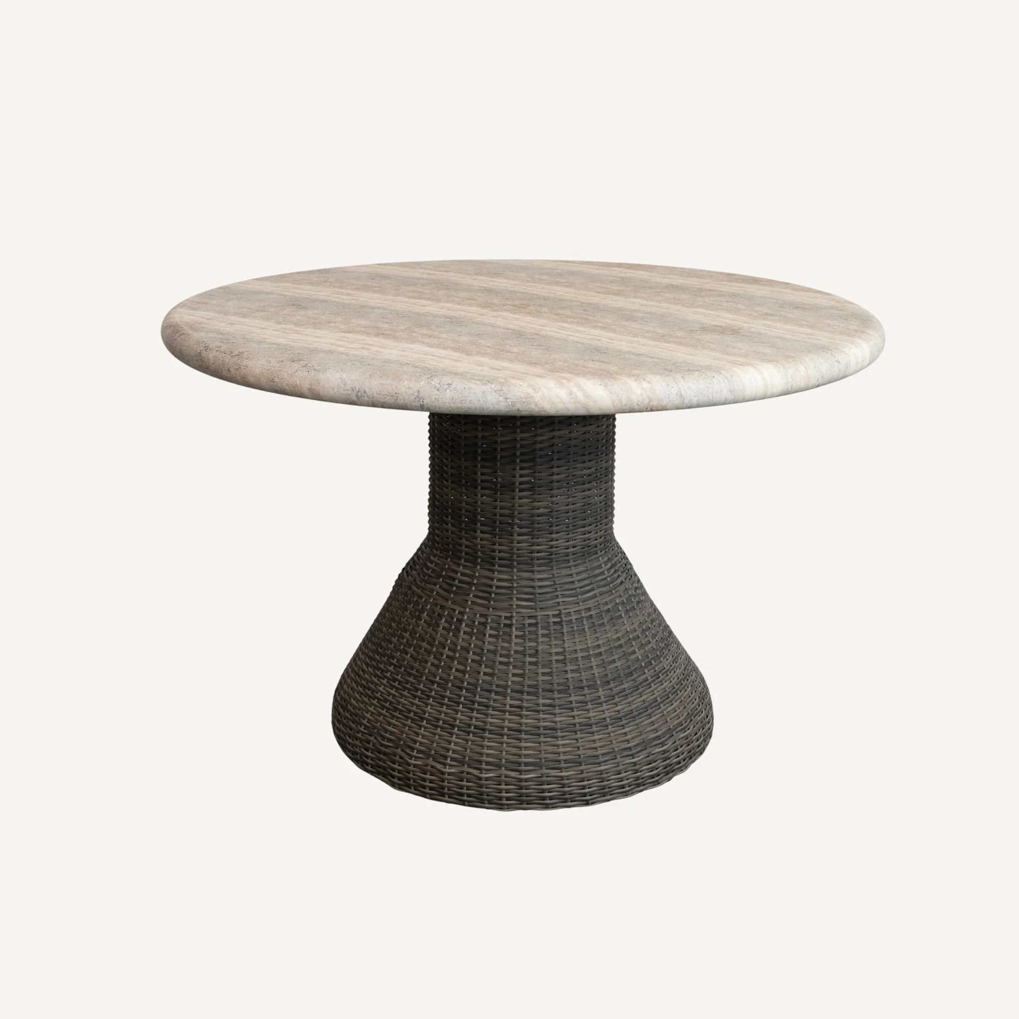 Lightweight Stone & Plastic Wicker Outdoor Table (pickup only)