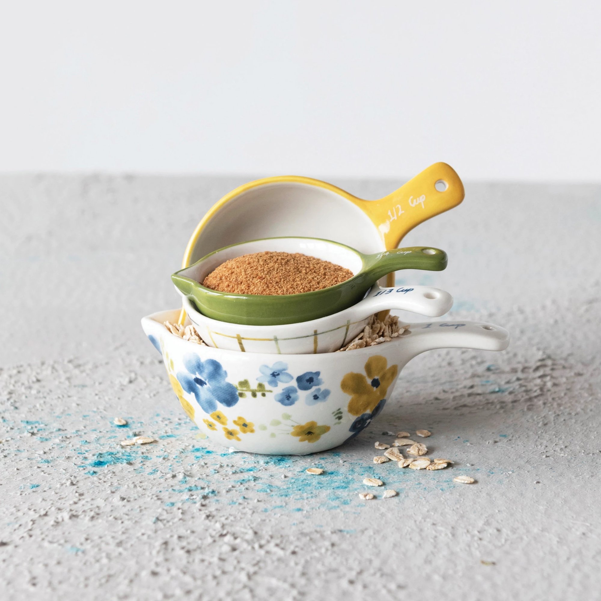 Hand Painted Patterned Measuring Cups — Lucca