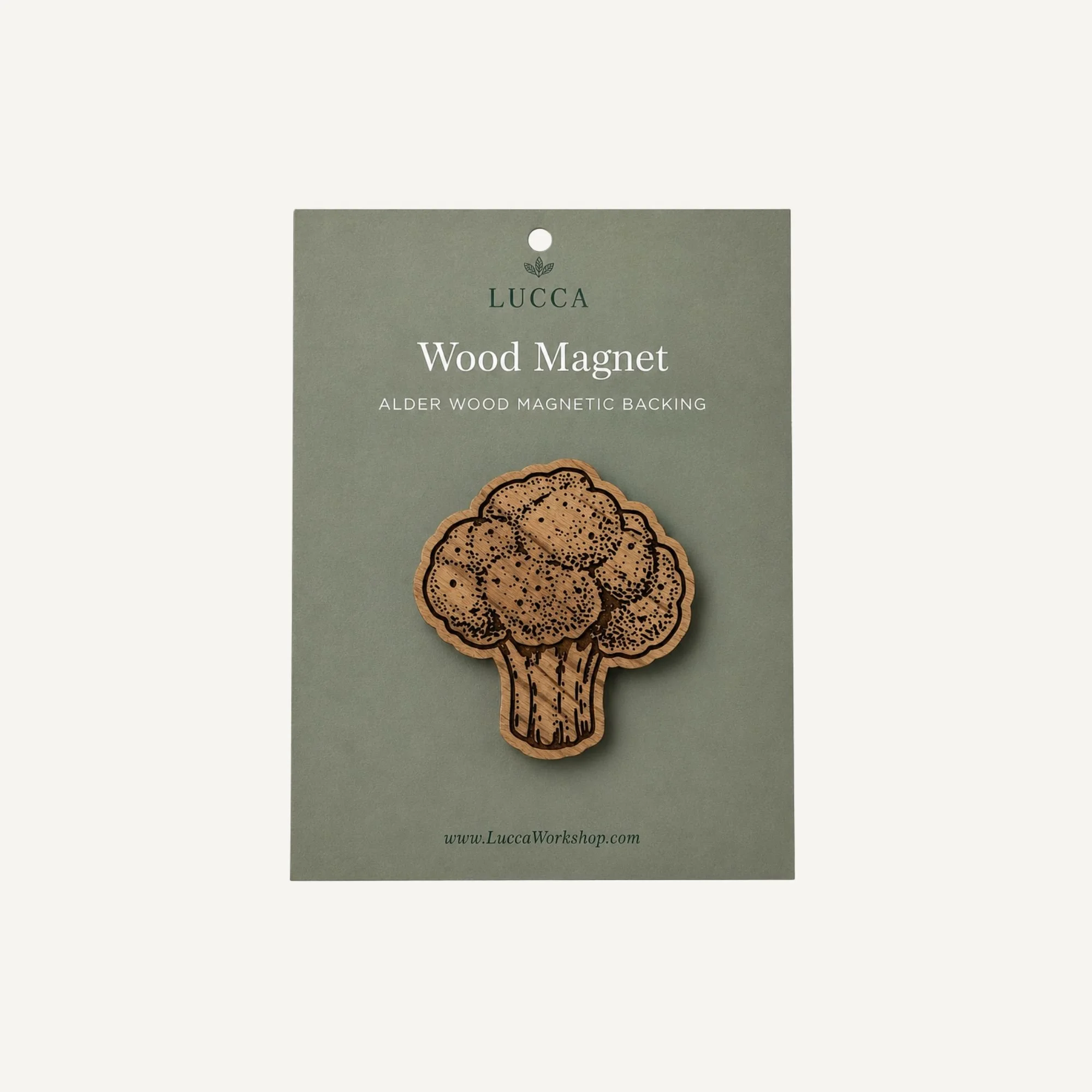 Broccoli | Wood Magnet | Stationary Lover Gift