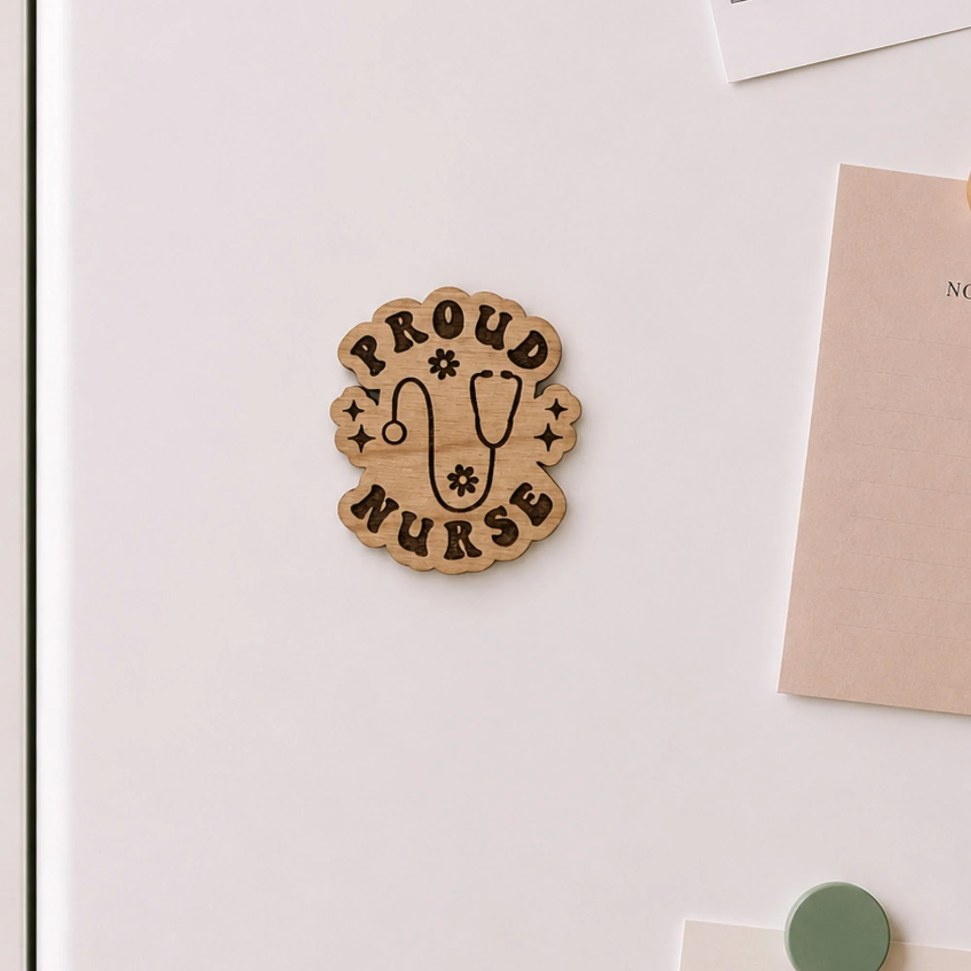 Proud Nurse | Wood Magnet | Stationary Lover Gift