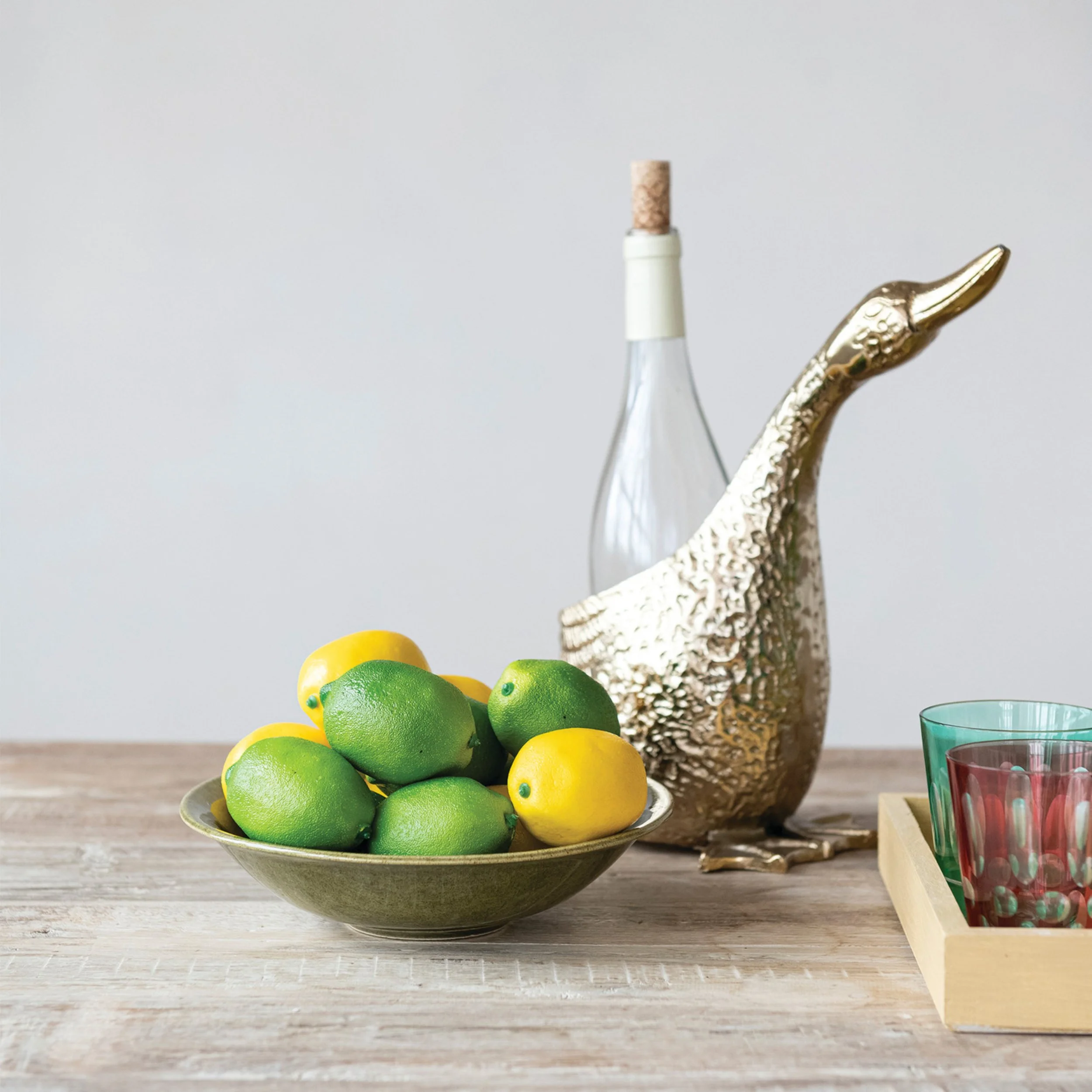 Cast Aluminum Duck Shaped Bottle Holder