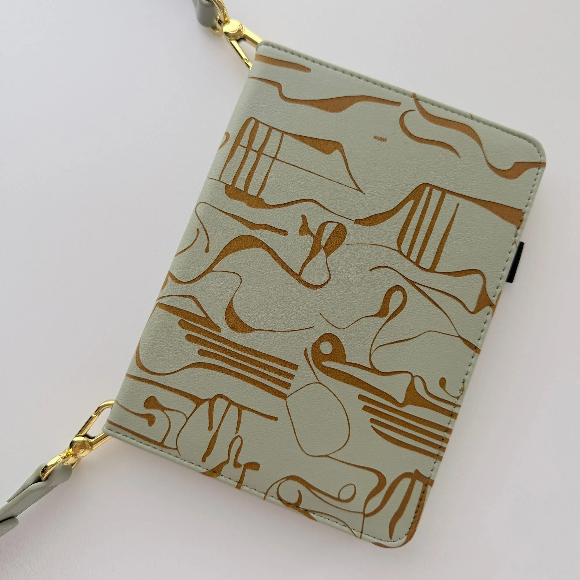 Abstract Portrait | The Kindle Purse | Engraved Faux Leather | Crossbody E-Reader Case