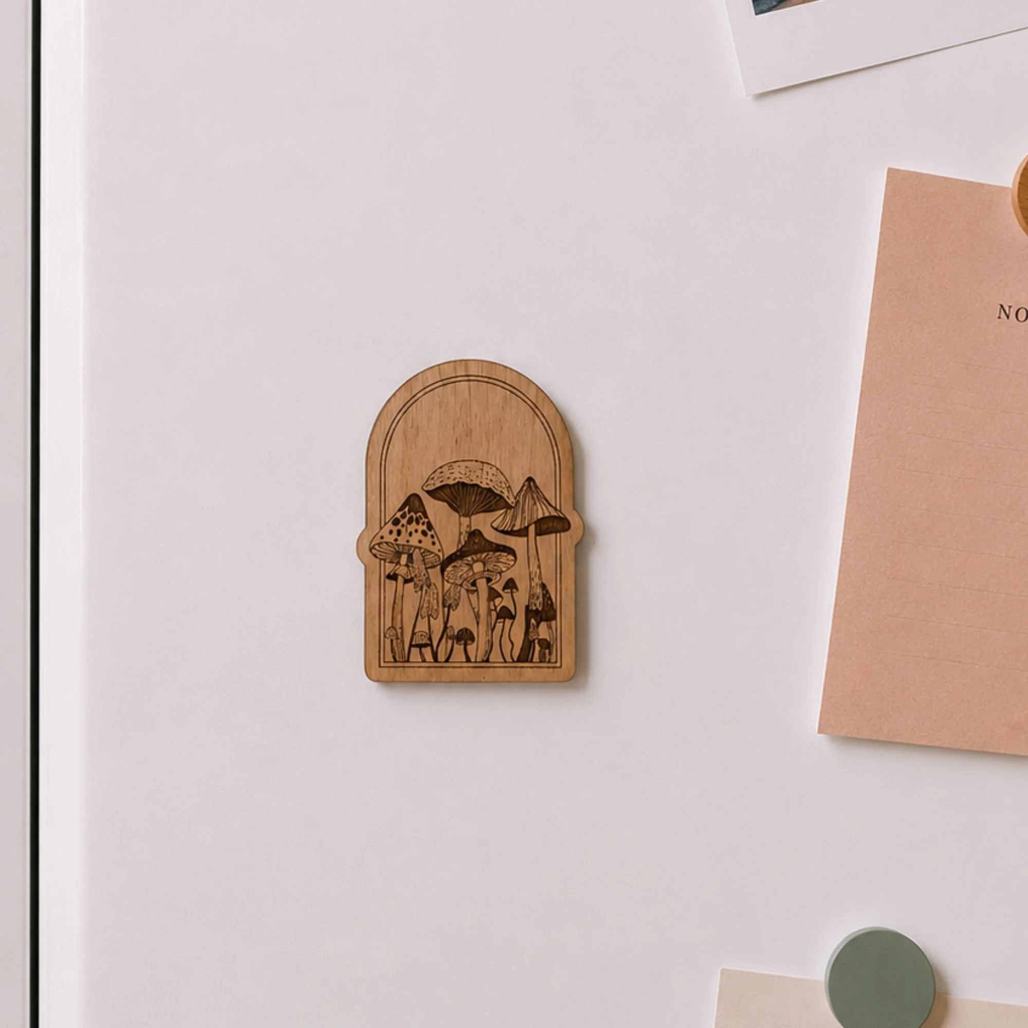 Mushroom Series | Wood Magnet | Stationary Lover Gift