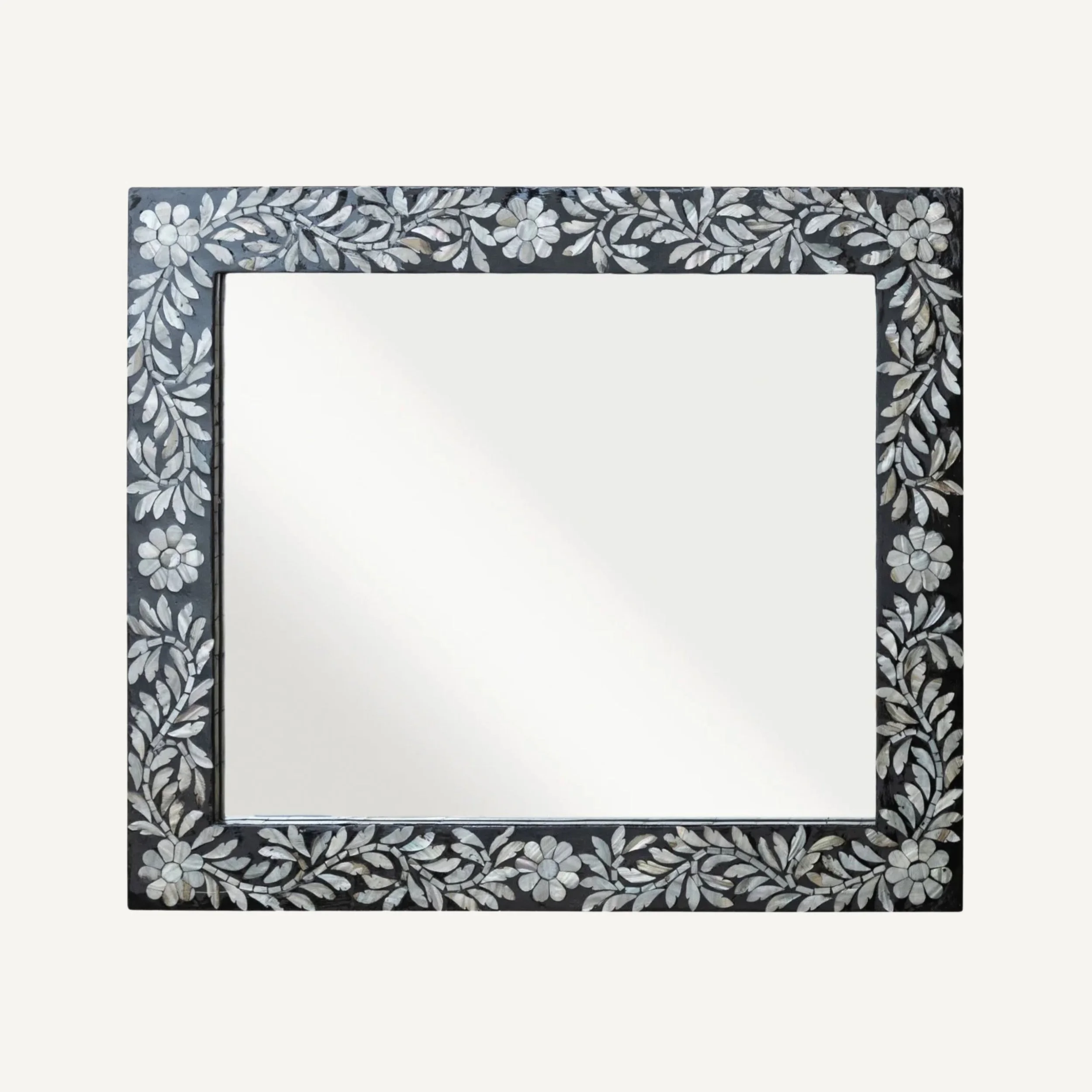 Inlaid Mother of Pearl Framed Mirror (Pickup Only)
