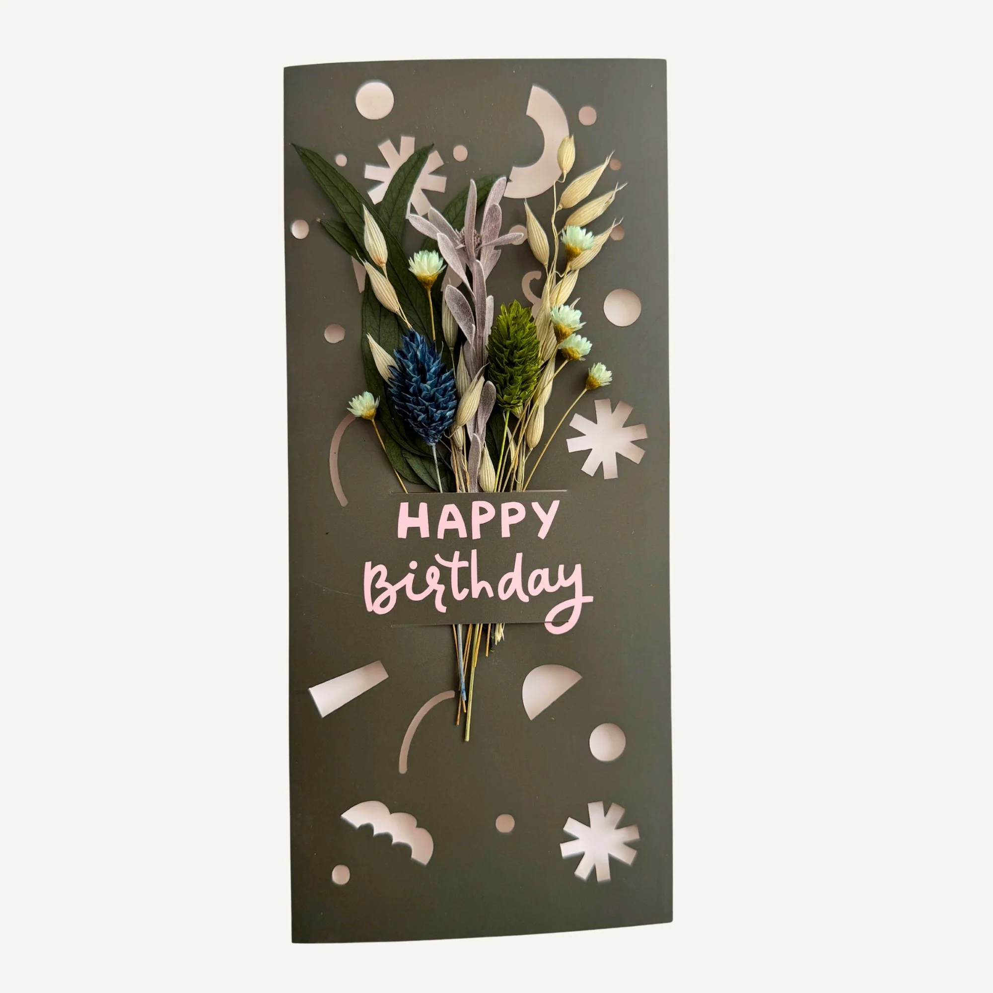 Happy Birthday | Dried Flower Greeting Card